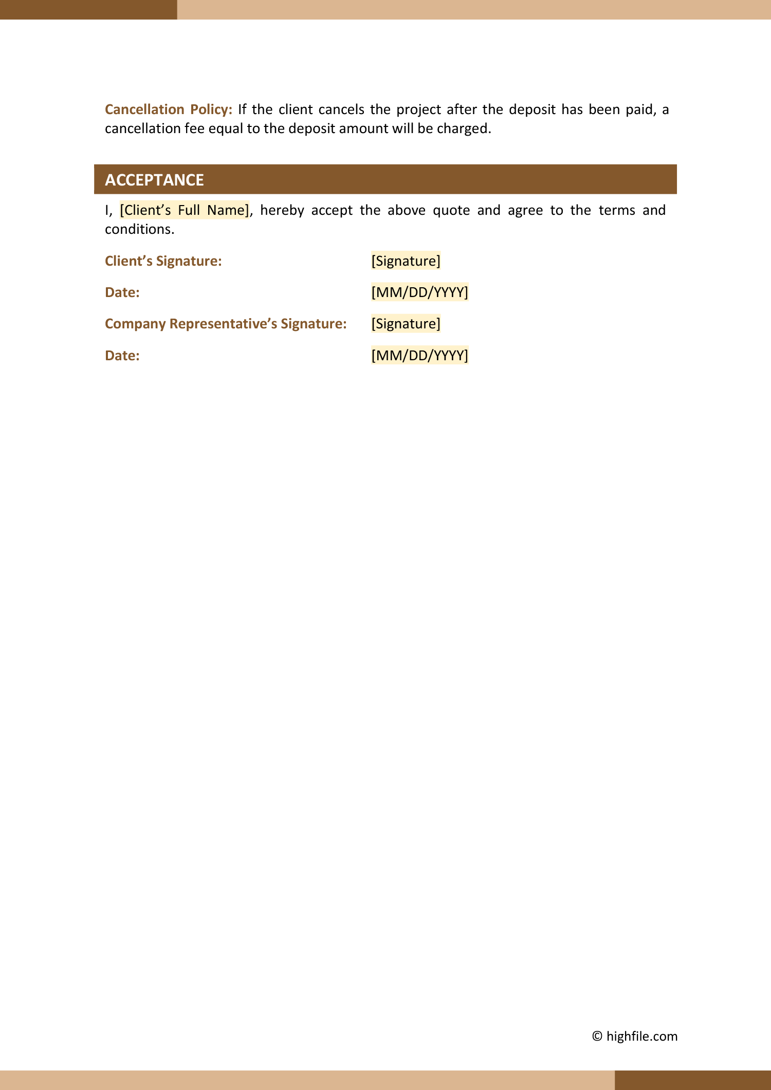 Kitchen Quote Template Word Excel PDF Google Docs Kitchen Quote Template Word Excel PDF Google Docs