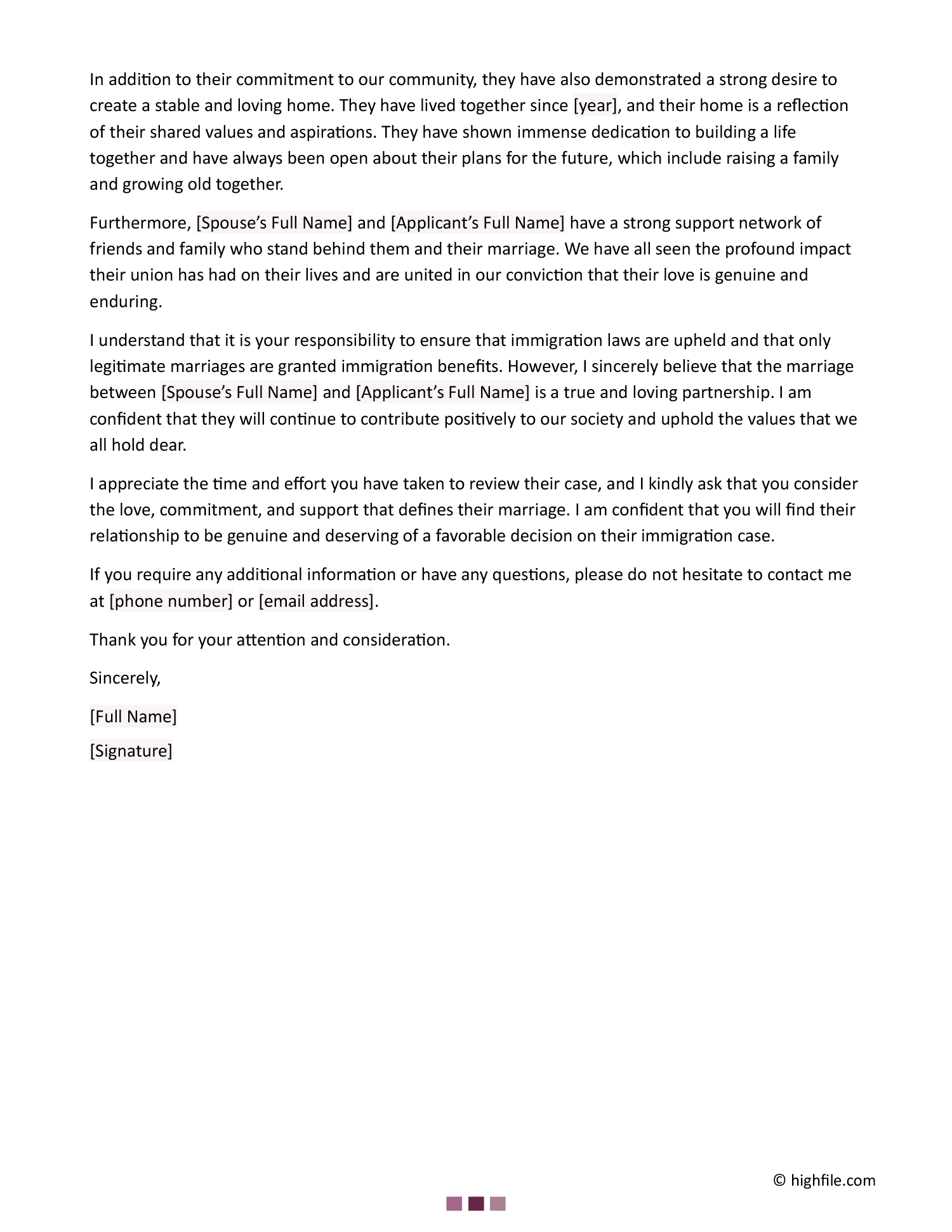 Letter of Support for Immigration Marriage - Word | PDF | Google