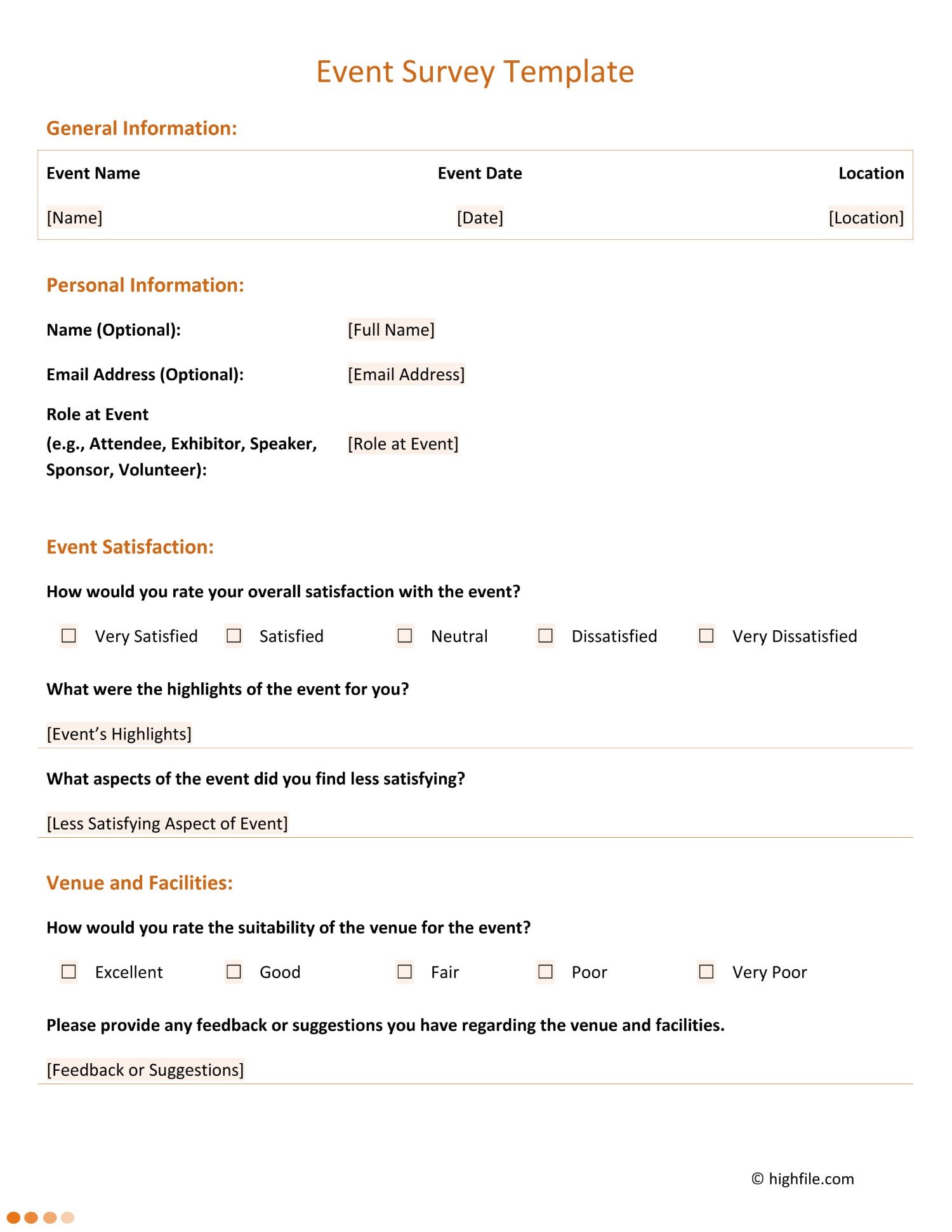 Event Survey Template Word PDF Google Docs Highfile Event Survey Template Word PDF Google Docs Highfile