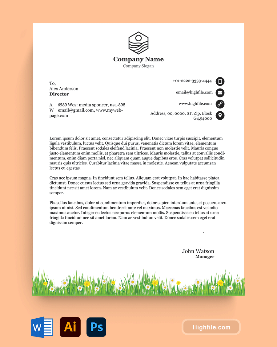 Free Farm Letterhead Template - Highfile