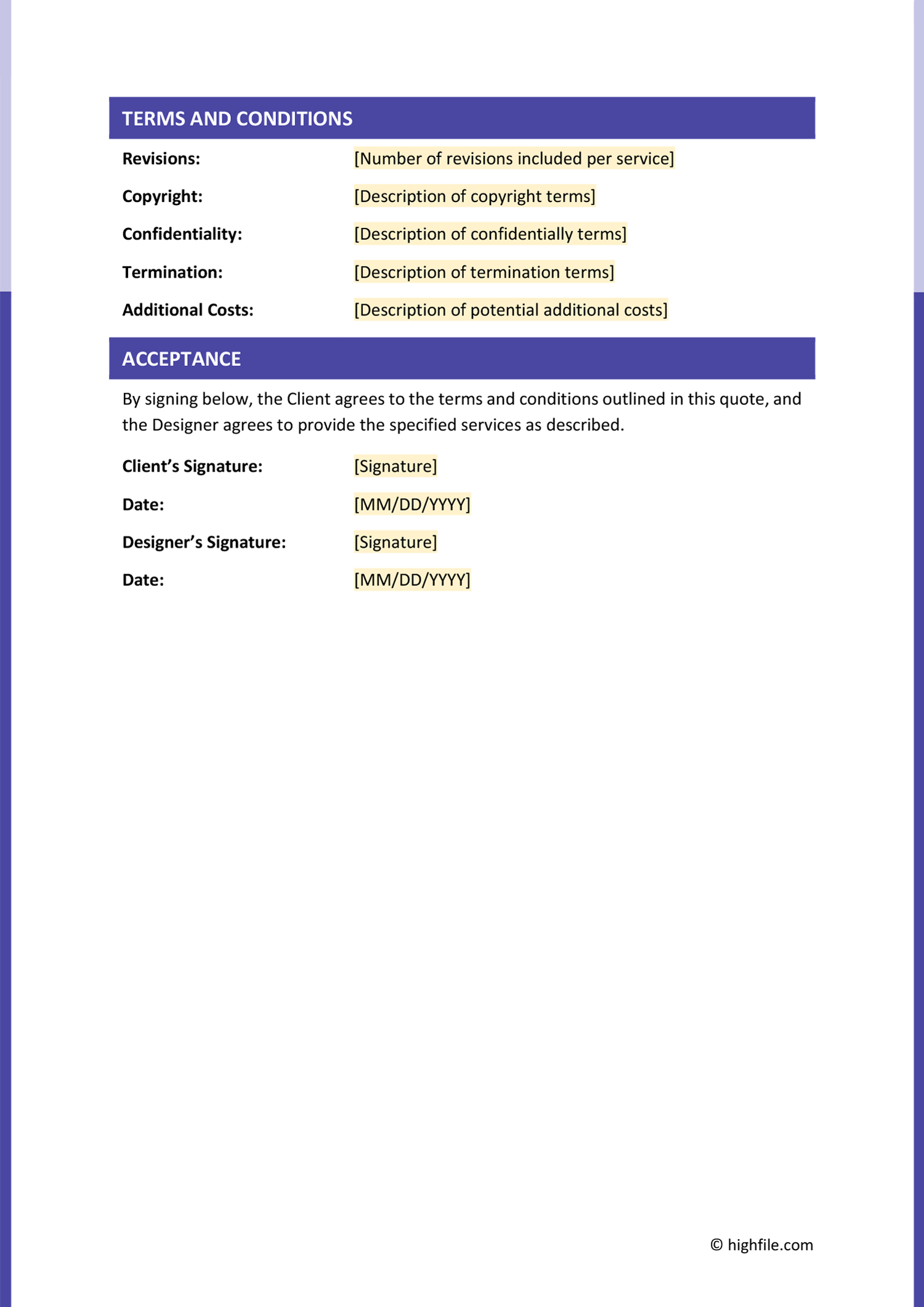 Free Freelance Graphic Design Quote Template Highfile Free Freelance Graphic Design Quote Template Highfile