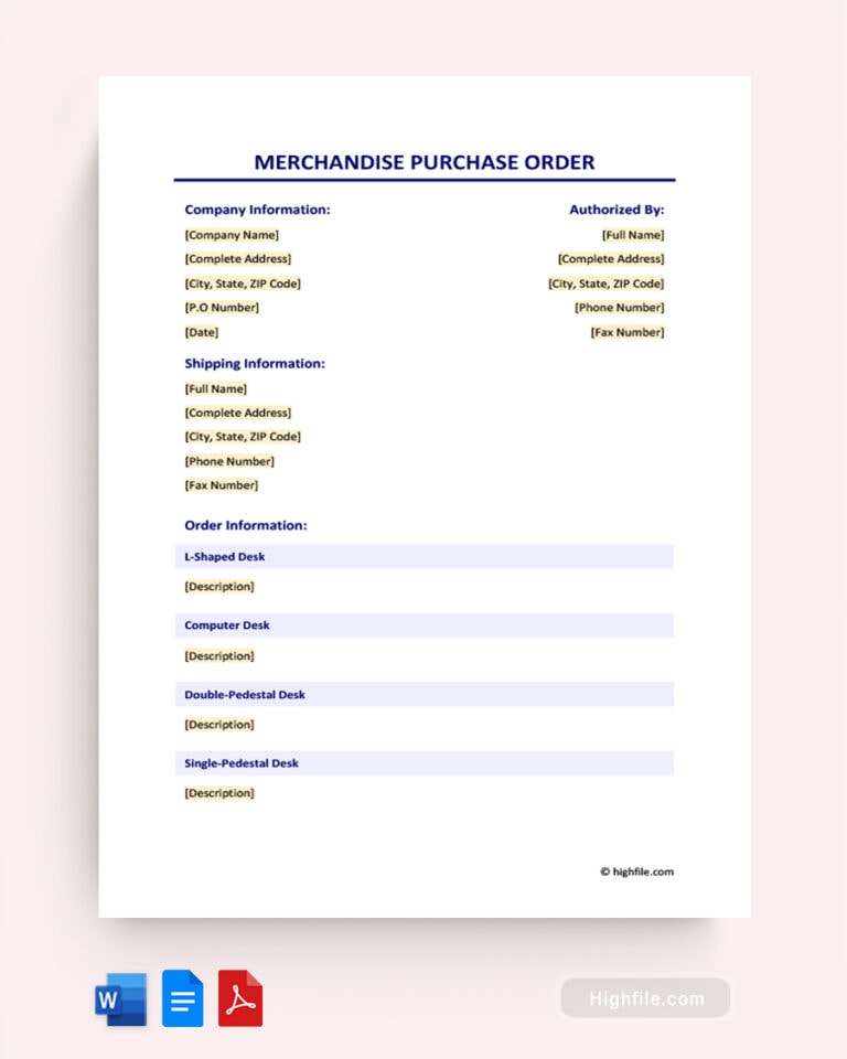 Purchase Order Email Template Word PDF Google Docs Highfile Purchase Order Email Template Word PDF Google Docs Highfile