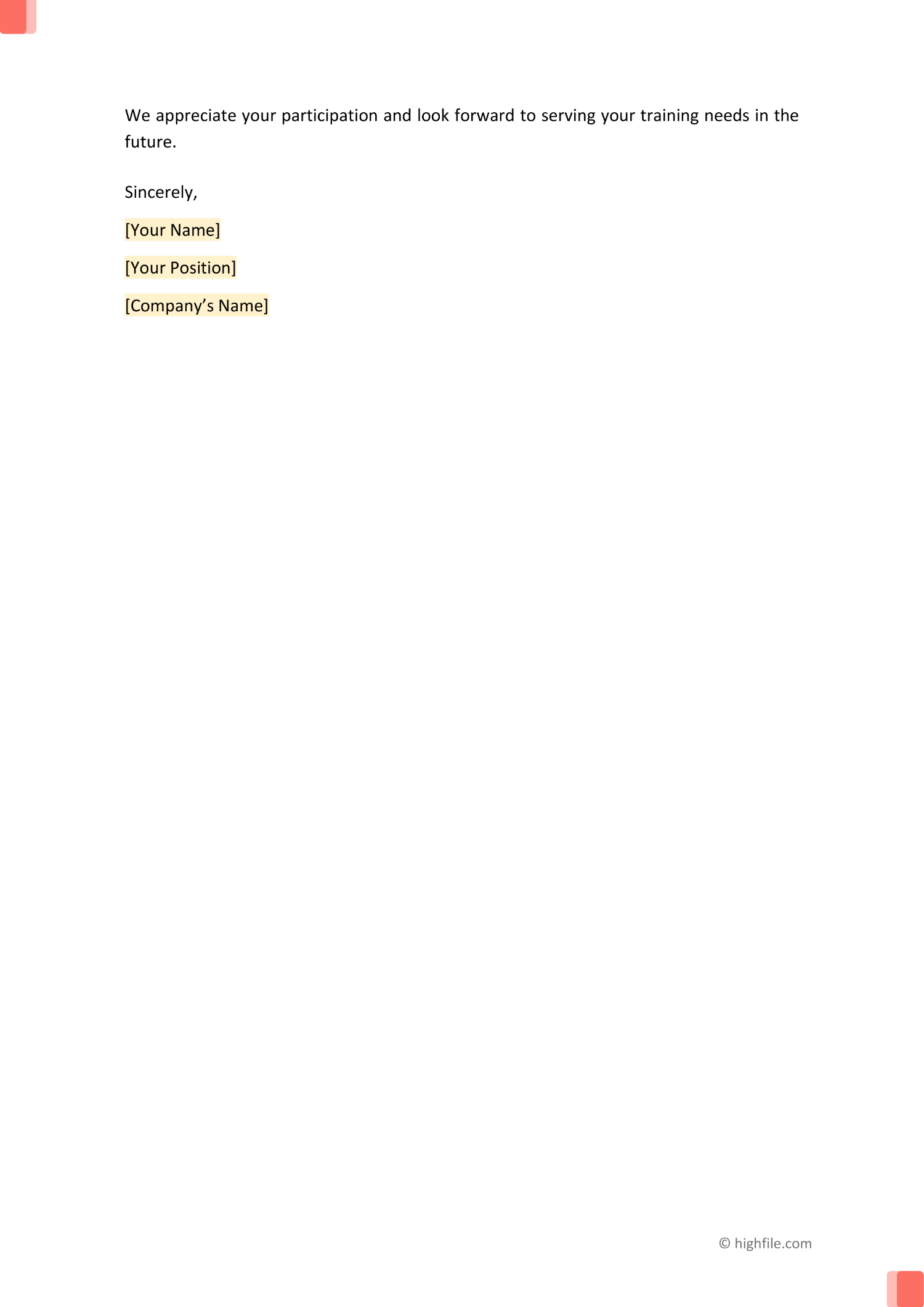 Training Survey Template Word PDF Google Docs Highfile Training Survey Template Word PDF Google Docs Highfile