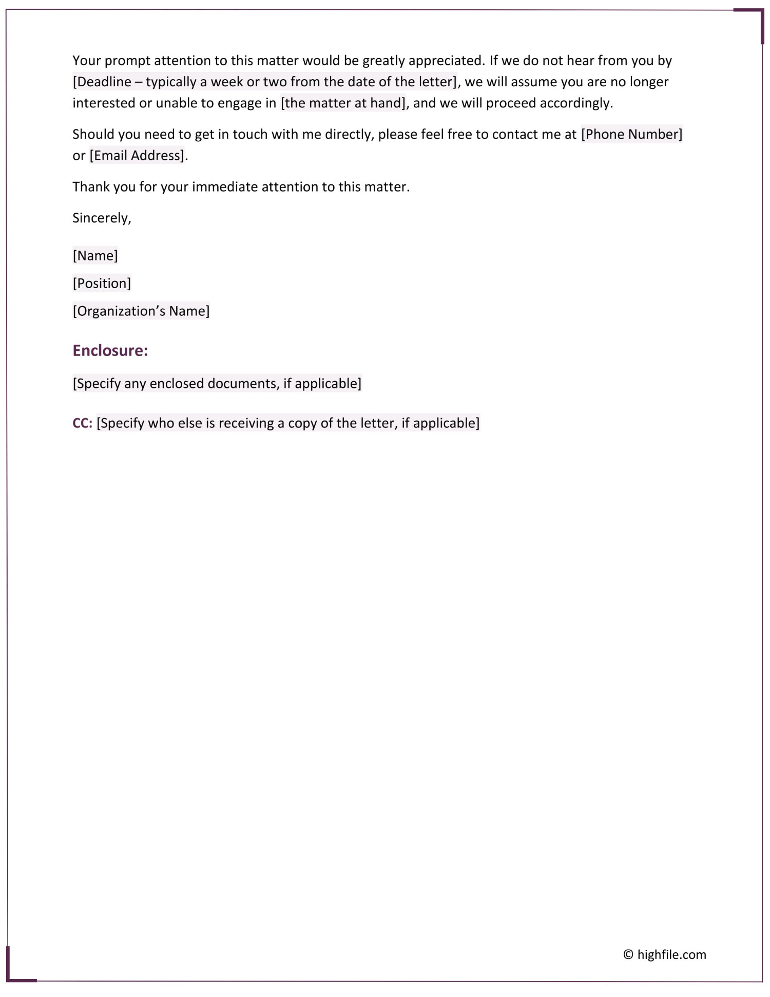 Attempt to Contact Letter Template Word PDF Google Docs Highfile Attempt to Contact Letter Template Word PDF Google Docs Highfile