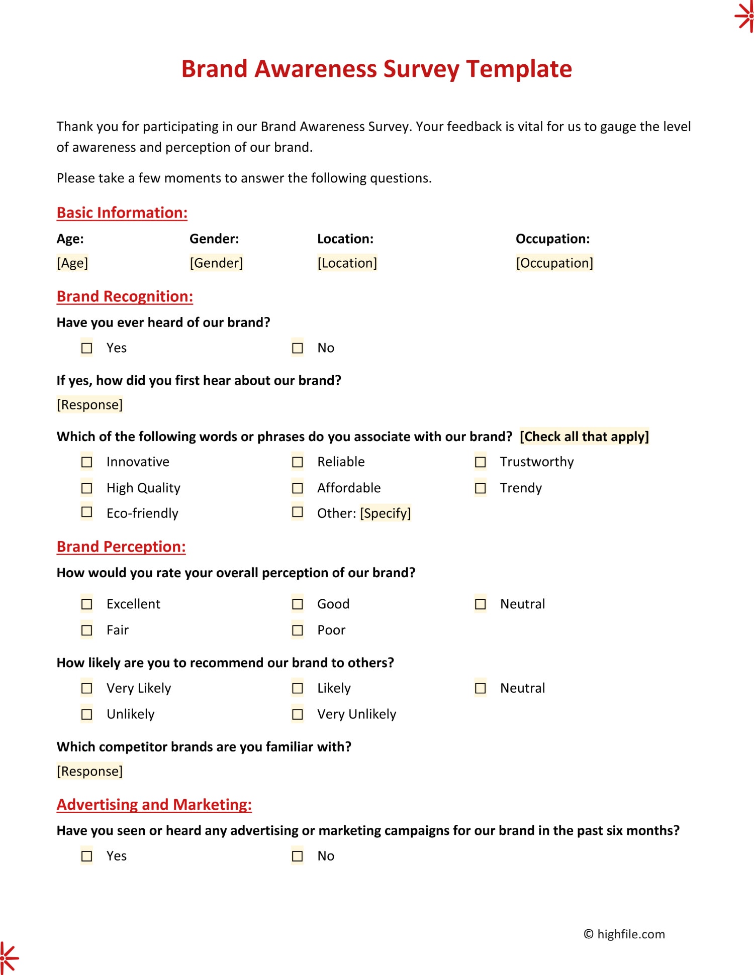 Event Survey Template Word PDF Google Docs Highfile Event Survey Template Word PDF Google Docs Highfile