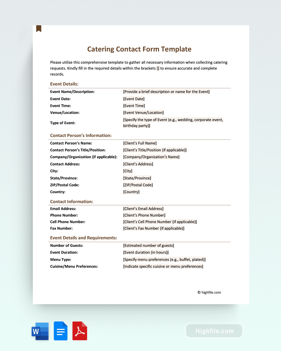 Reference Contact Information Template Word PDF Google Docs Reference Contact Information Template Word PDF Google Docs