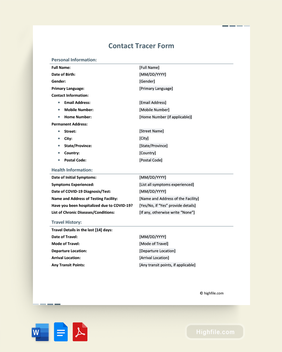 Client Contact Information Template Word PDF Google Docs Highfile Client Contact Information Template Word PDF Google Docs Highfile
