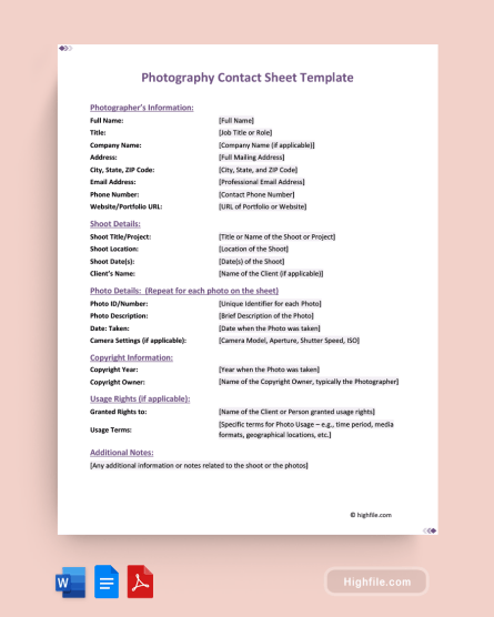 Client Contact Information Template Word PDF Google Docs Highfile Client Contact Information Template Word PDF Google Docs Highfile
