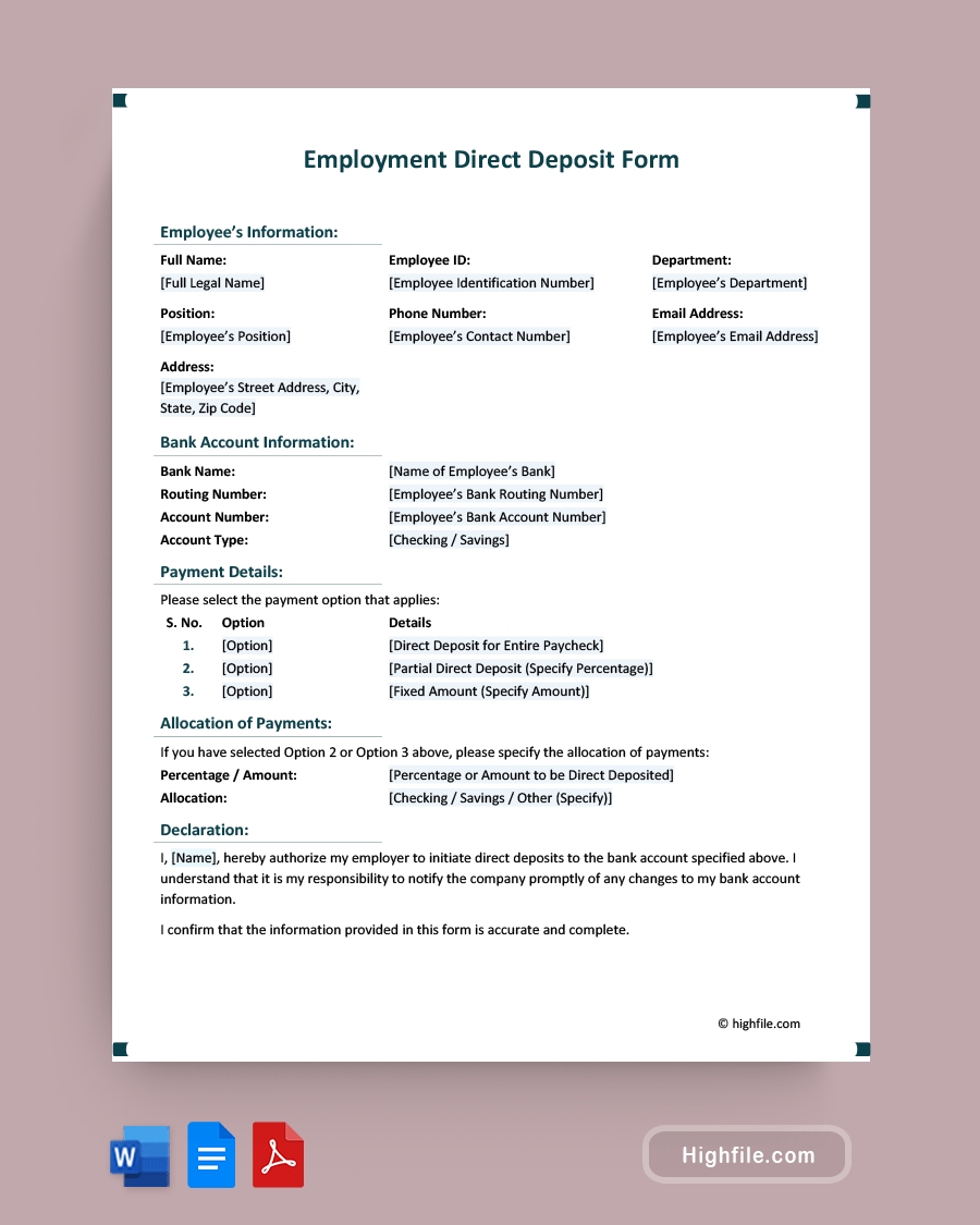 Employee Benefits Enrollment Form Template Word PDF Google Docs Employee Benefits Enrollment Form Template Word PDF Google Docs