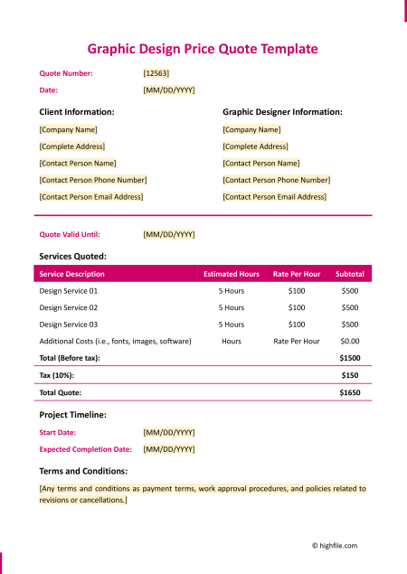 Software Development Quote Template - Word | Excel | PDF | Google Docs ...