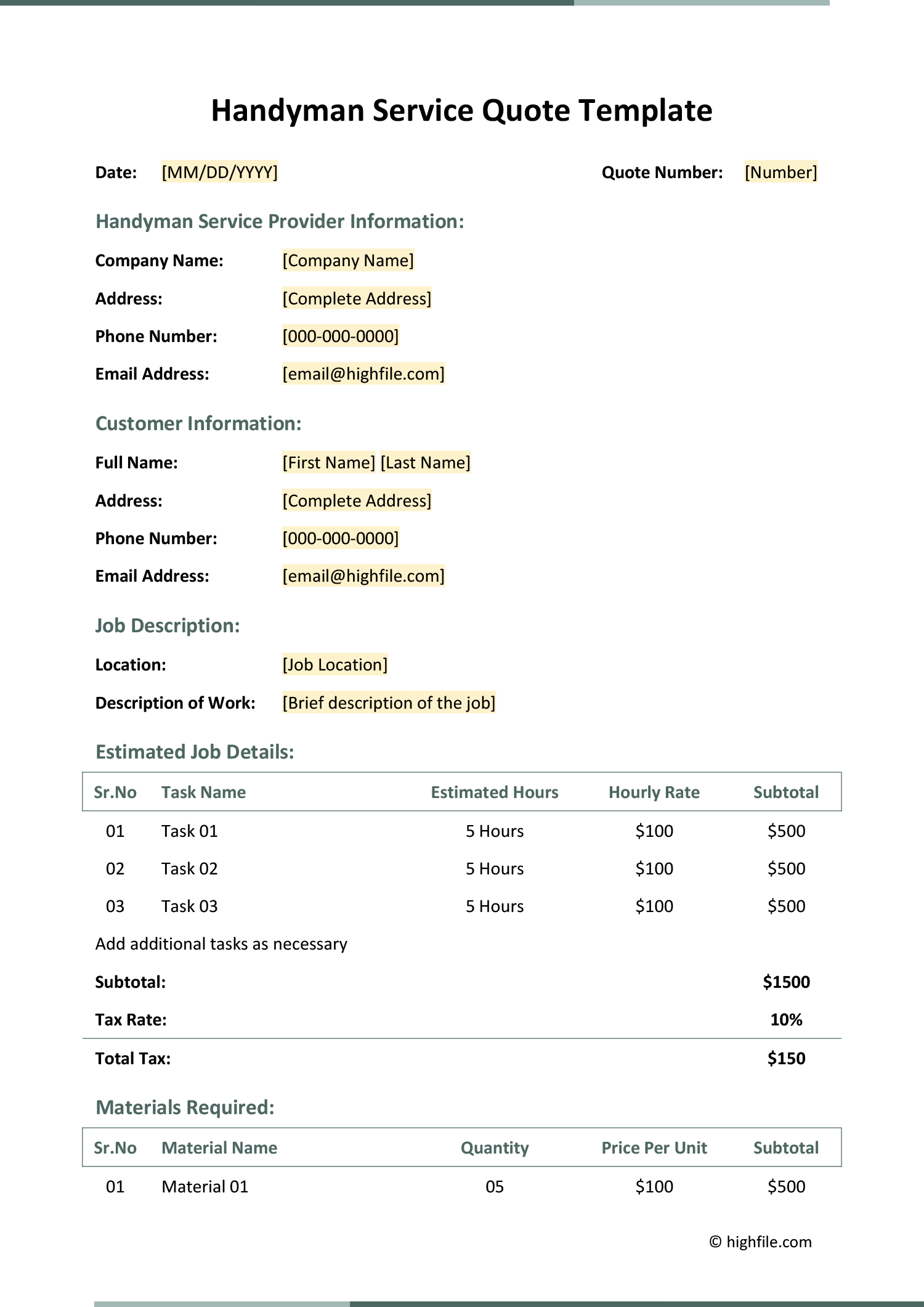 Transport Quote Template Word PDF Google Docs Sheets Excel Transport Quote Template Word PDF Google Docs Sheets Excel