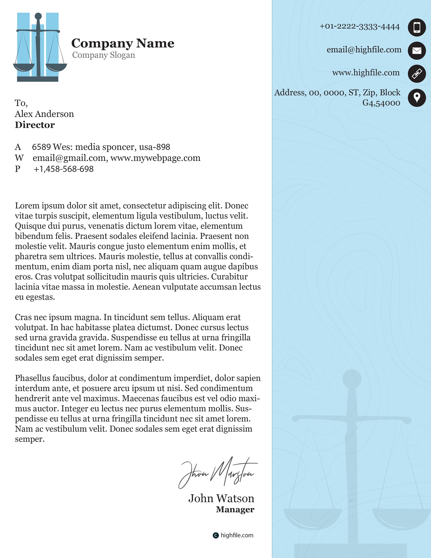 free-printable-letterhead-templates-highfile for Free Printable Business Letterhead Templates Free Printable Letterhead Templates - Highfile for Free Printable Business Letterhead Templates