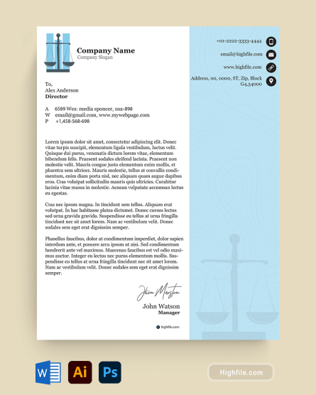 Free Legal Letterhead Template Word Illustrator Photoshop Highfile Free Legal Letterhead Template Word Illustrator Photoshop Highfile