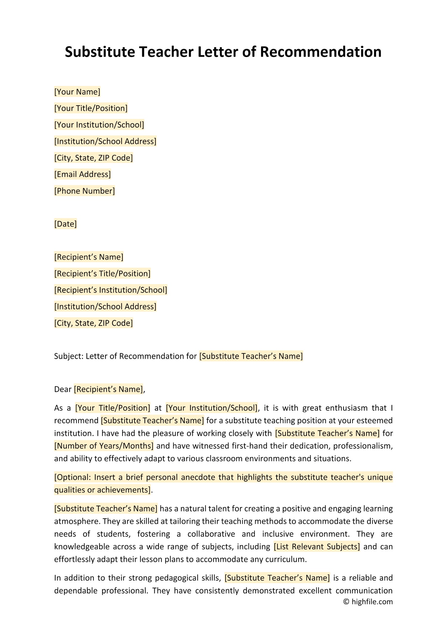 Letter of Recommendation for Construction Worker Highfile Letter of Recommendation for Construction Worker Highfile