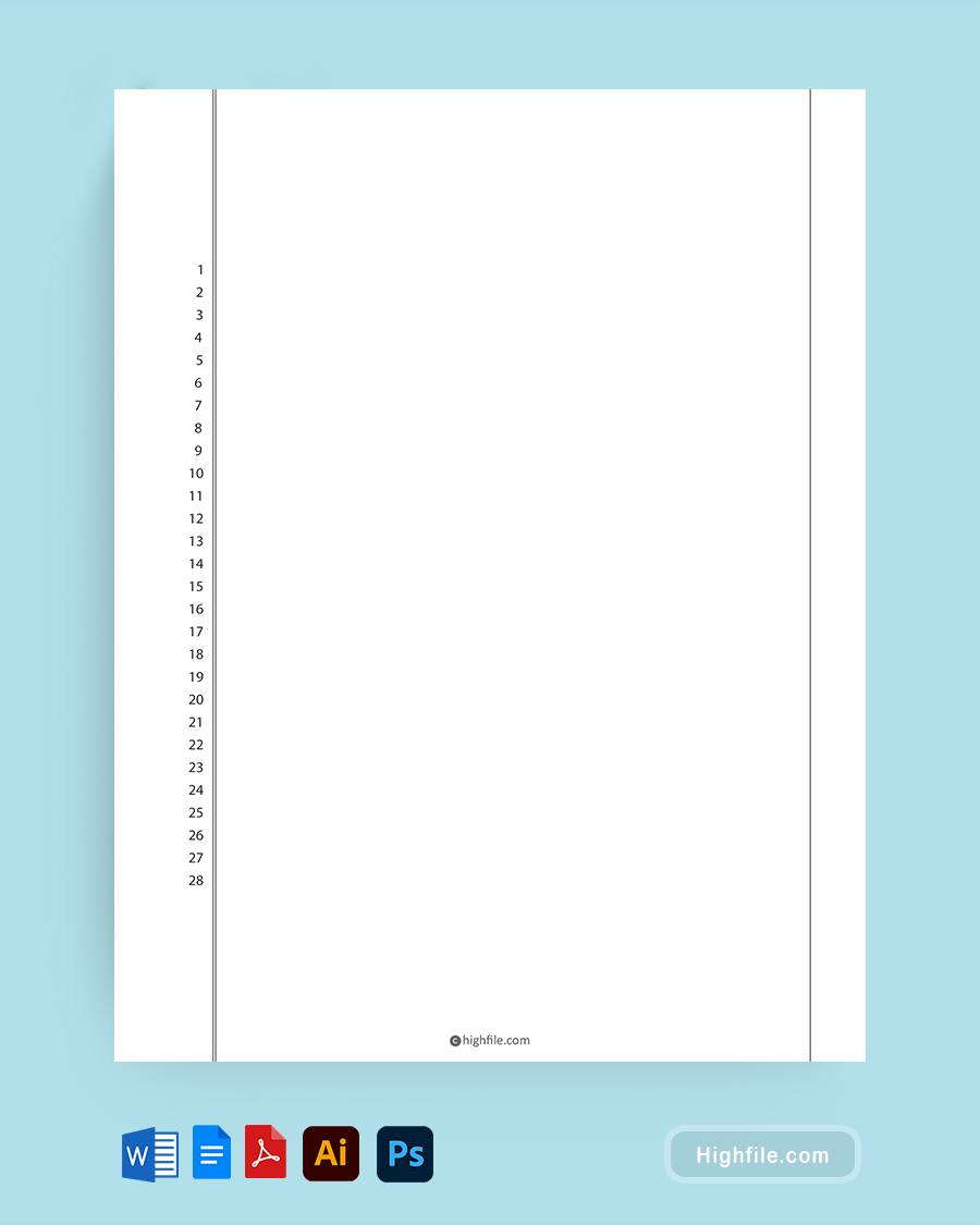 28 Line Pleading Paper - Word | PDF | Google Docs | Adobe Illustrator | Adobe Photoshop - Highfile 28-line-pleading-paper-word-pdf-google-docs-adobe-illustrator-adobe-photoshop-highfile