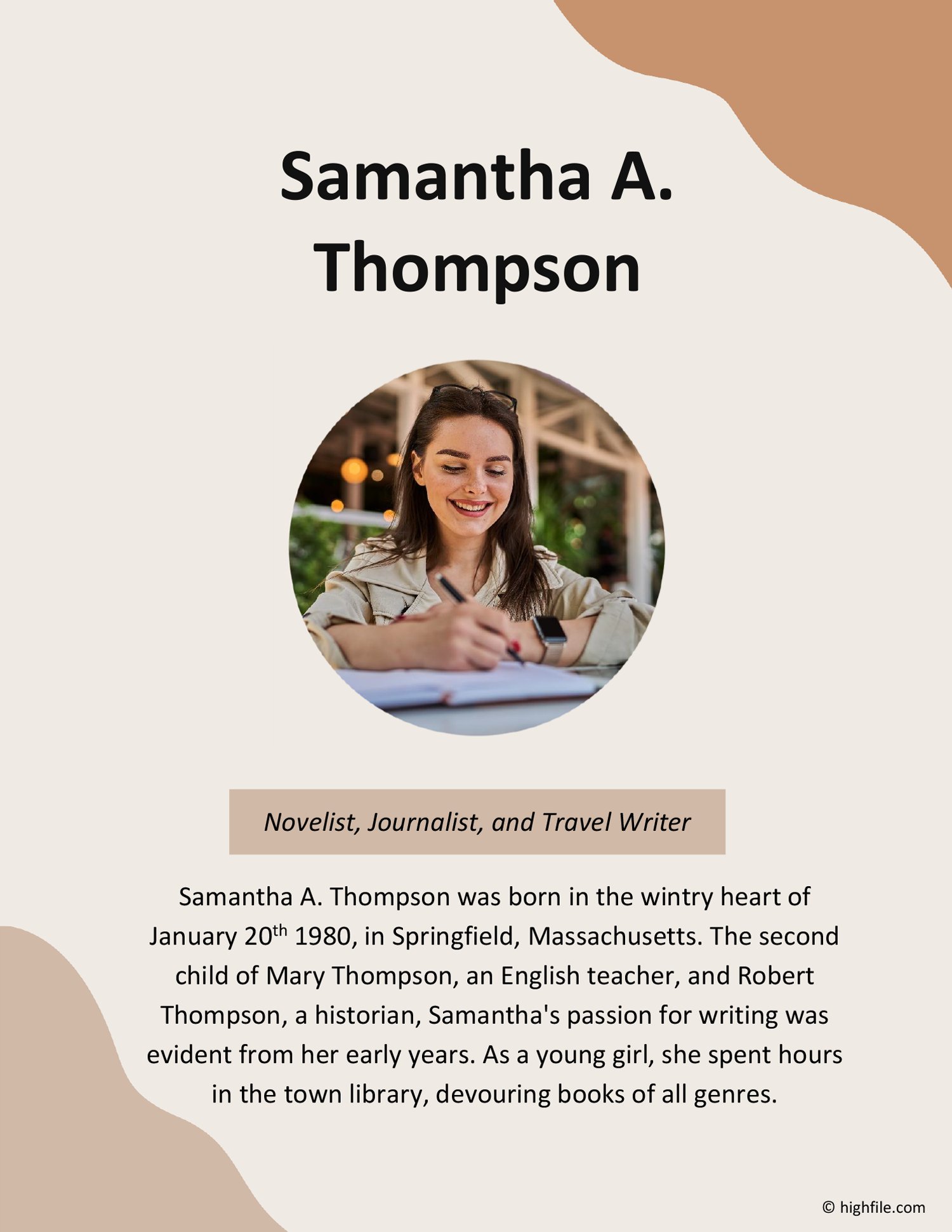 Free Editable Biography Templates - Highfile free-editable-biography-templates-highfile