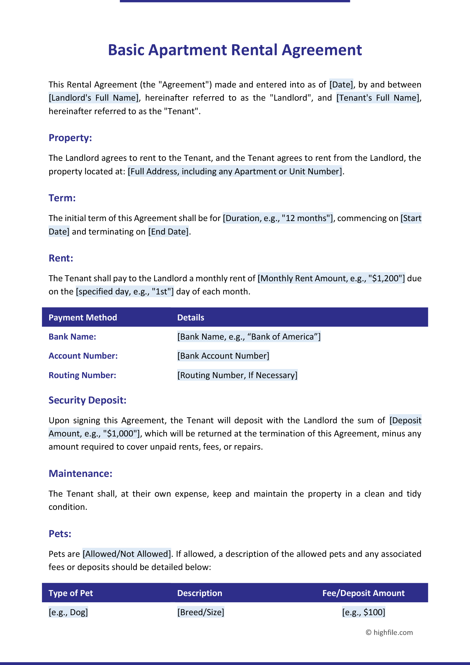 Equipment Rental Agreement Template Word PDF Google Docs Highfile Equipment Rental Agreement Template Word PDF Google Docs Highfile