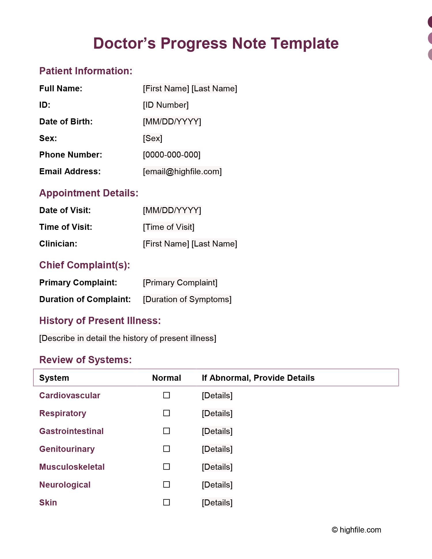 Free Editable Note Templates - Highfile free-editable-note-templates-highfile