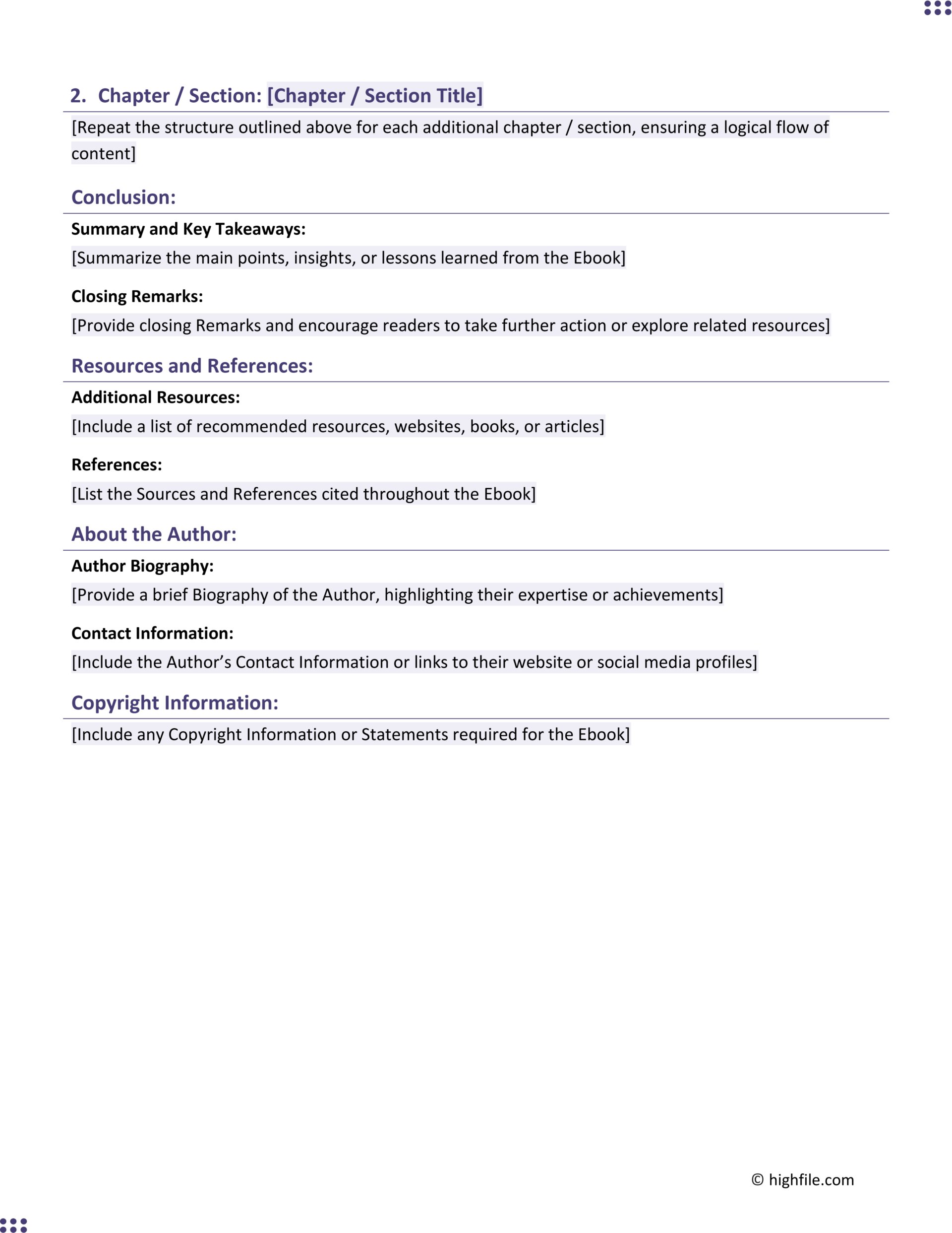 Ebook Outline Template Word Google Docs Highfile Ebook Outline Template Word Google Docs Highfile