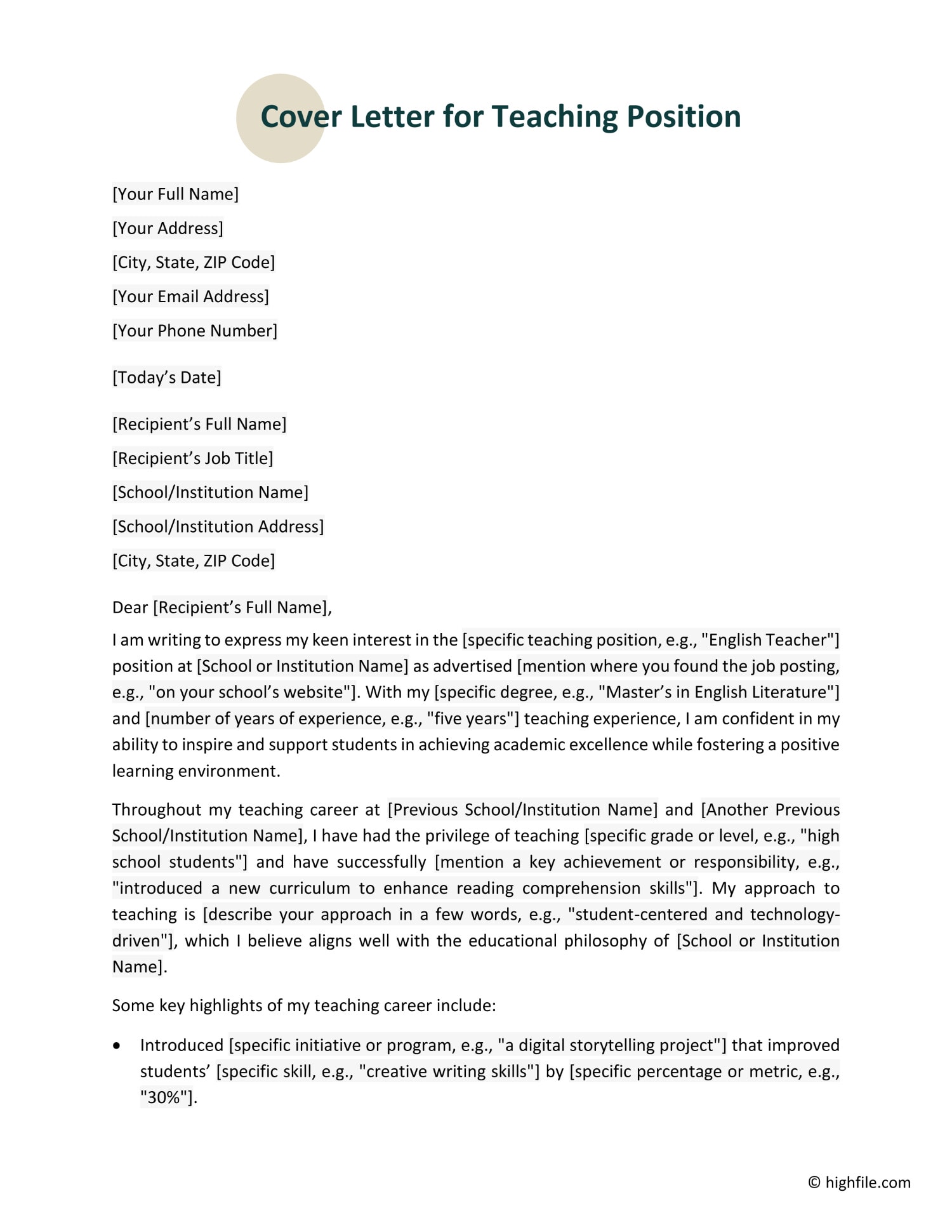 Cover Letter For Teaching Position Word Google Docs Highfile resume-cover-letter-dela-monika