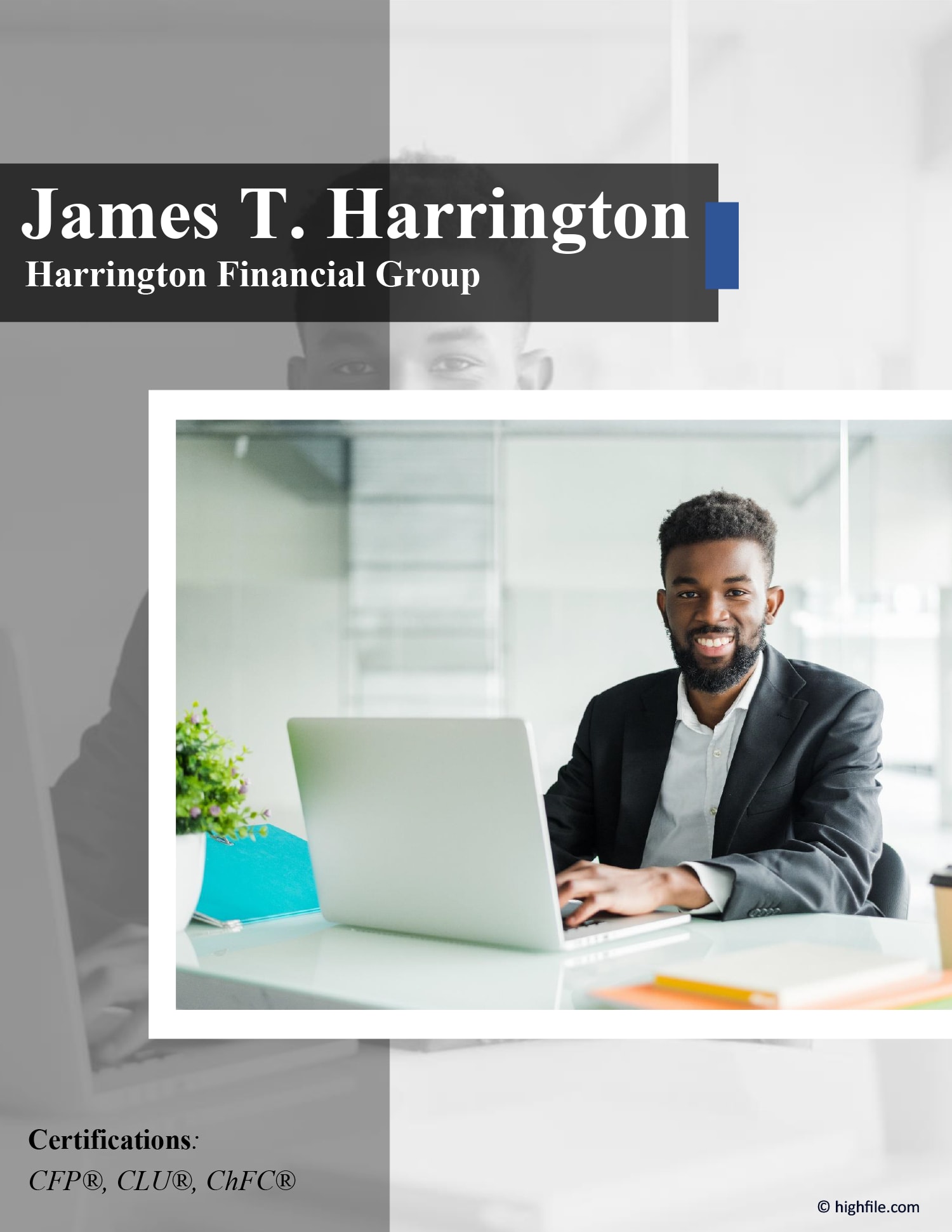 Financial Advisor Bio Template Word, Google Docs