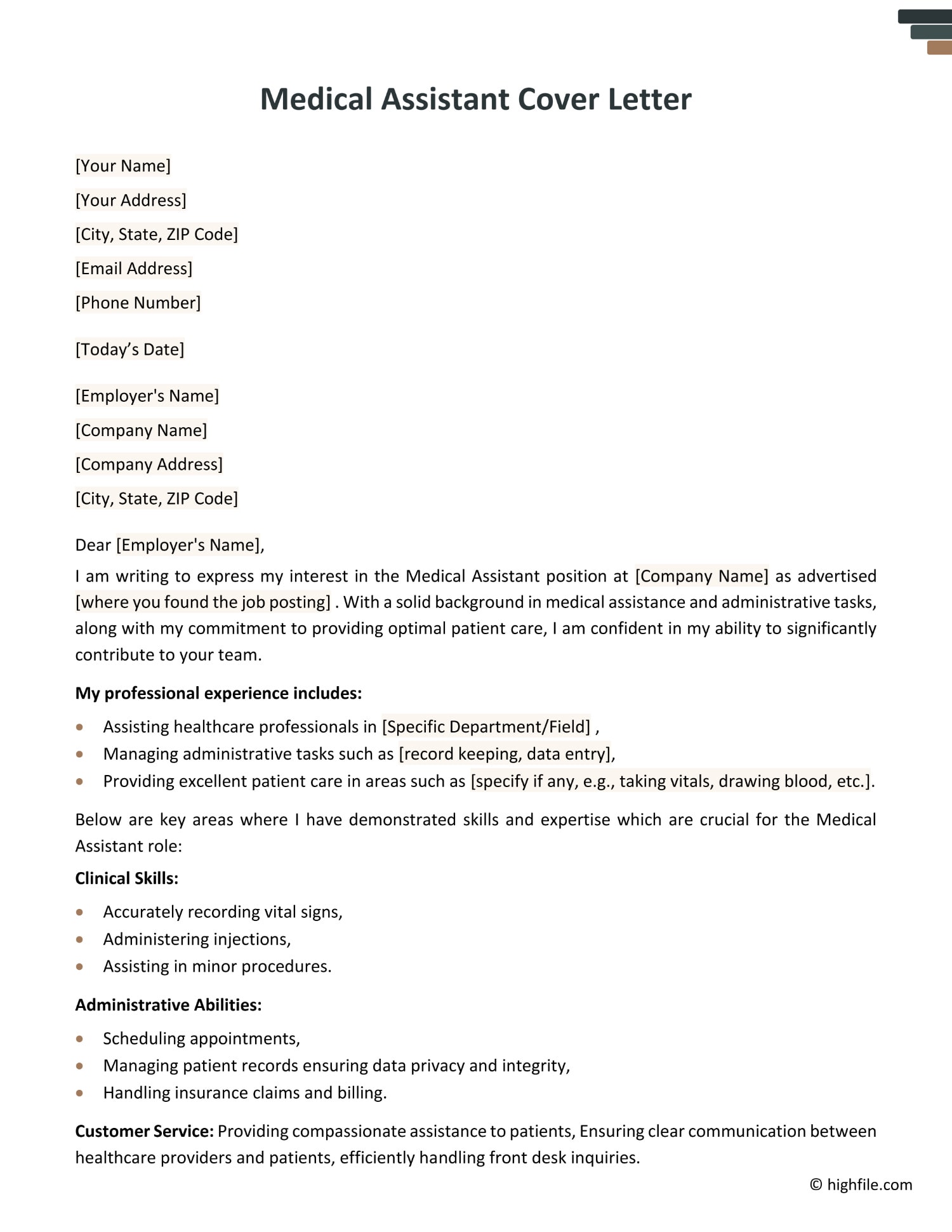 Medical Assistant Cover Letter Sample Word Google Docs Highfile Medical Assistant Cover Letter Sample Word Google Docs Highfile