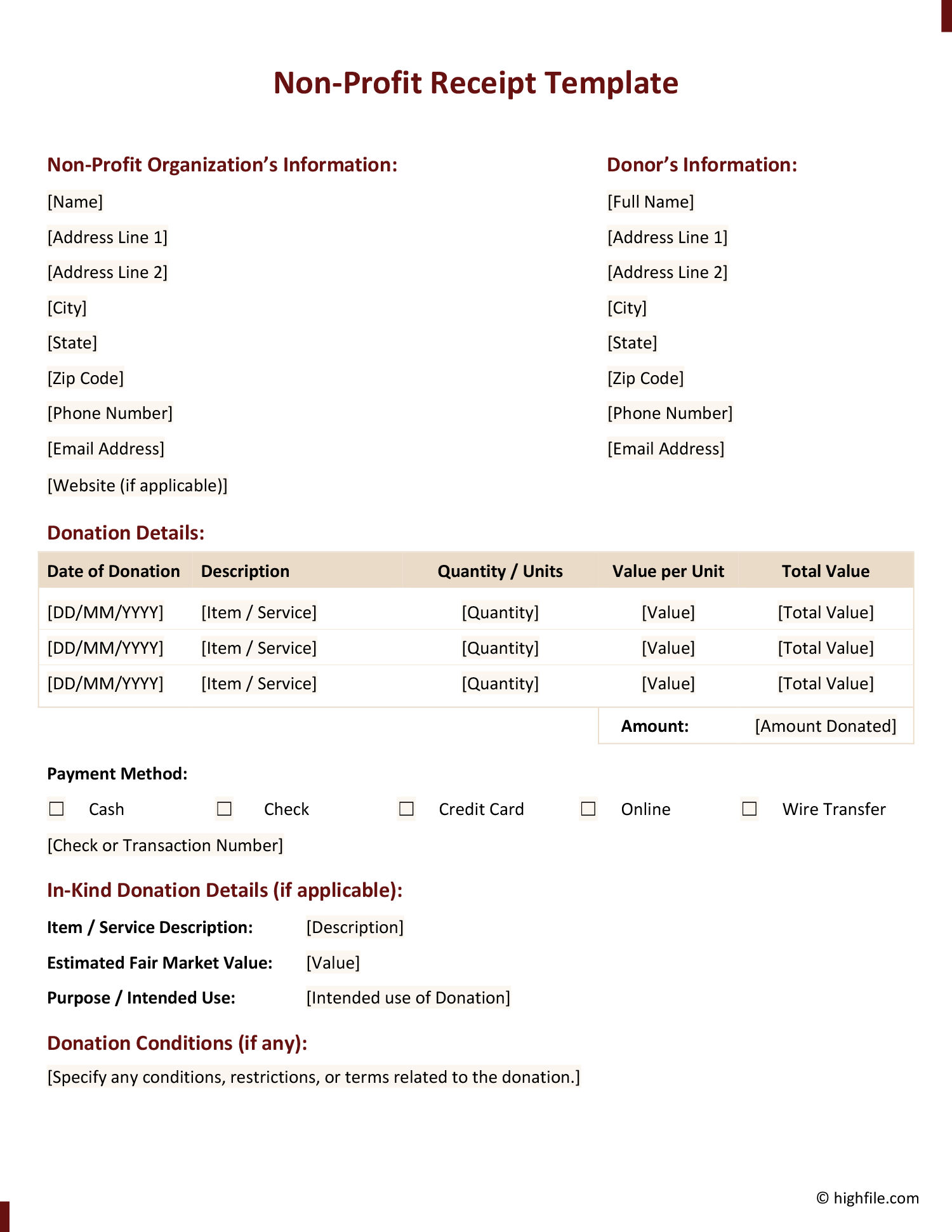 Non Profit Receipt Template Word Google Docs Highfile Non Profit Receipt Template Word Google Docs Highfile