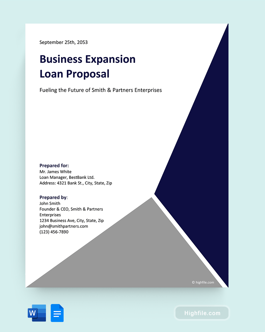 Loan Proposal Template Word Google Docs Highfile Loan Proposal Template Word Google Docs Highfile