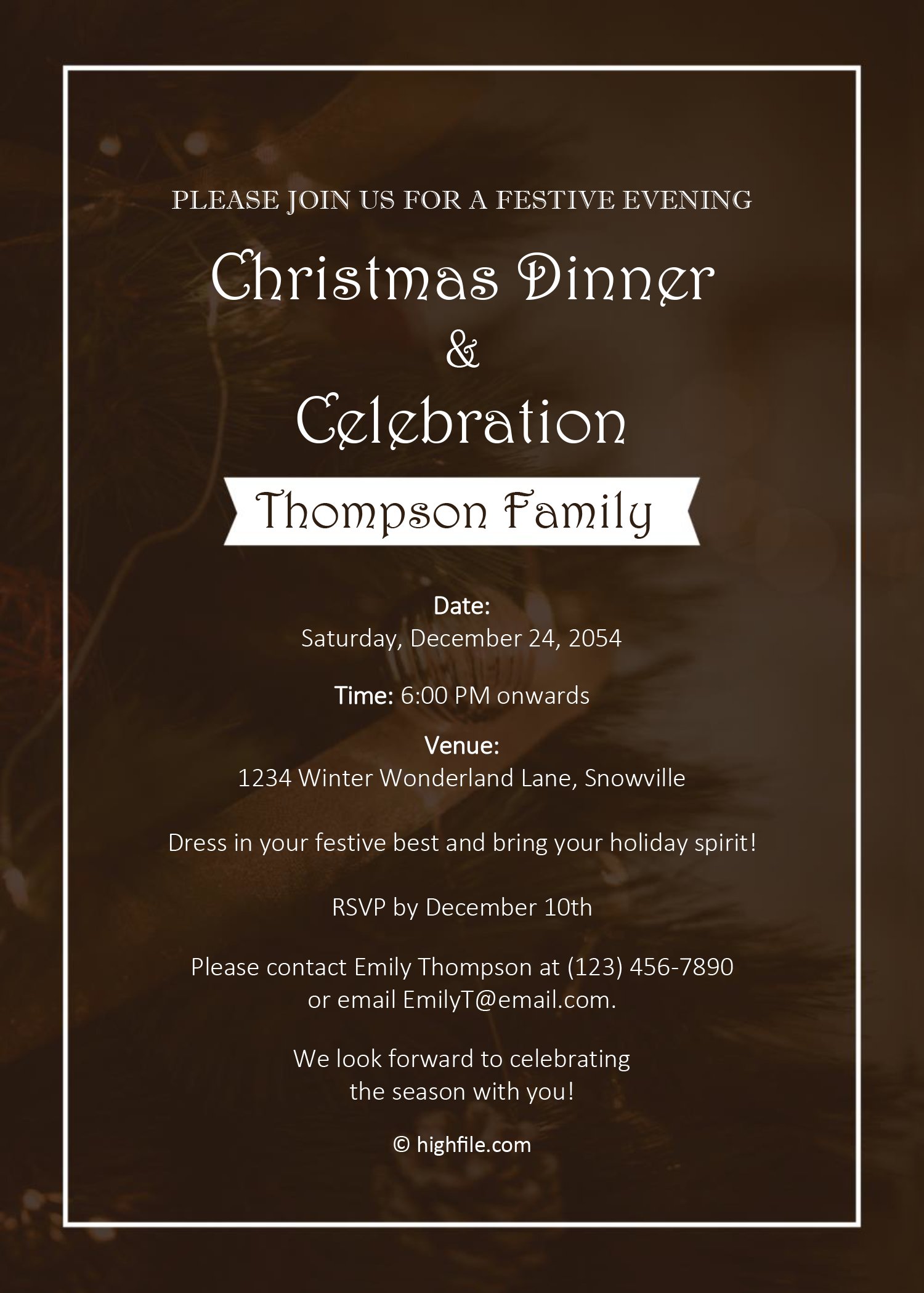 Christmas Invitation Template Word Adobe Illustrator Highfile Christmas Invitation Template Word Adobe Illustrator Highfile