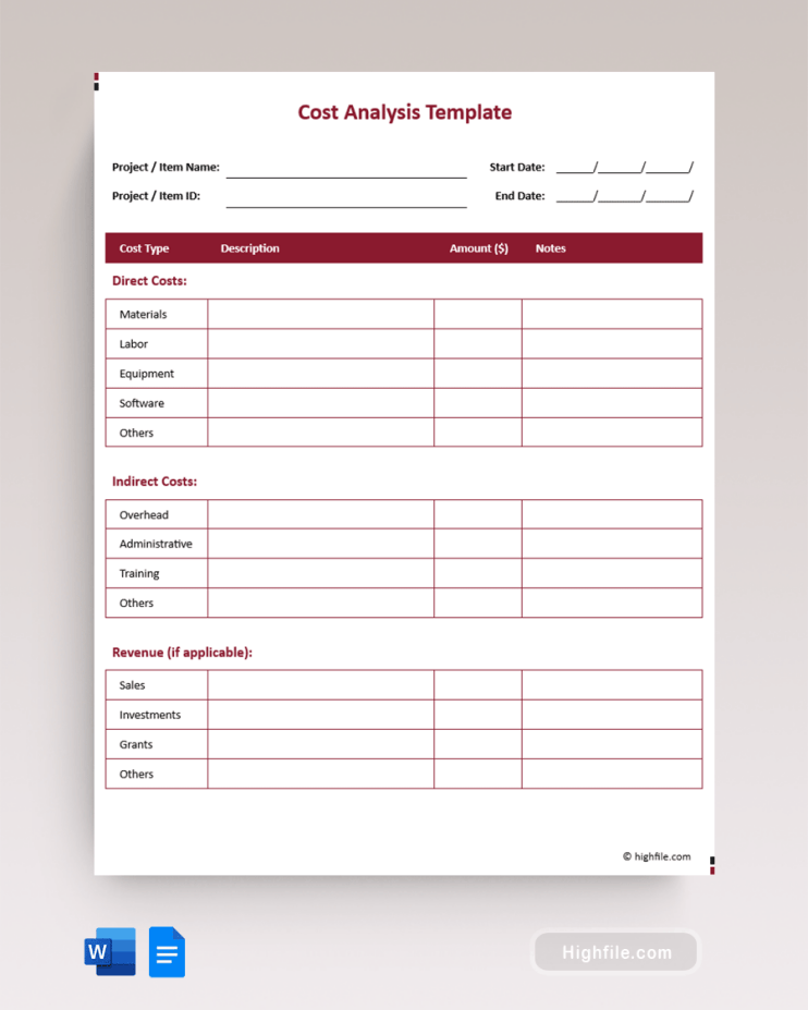 Task Analysis Template Word Google Docs Highfile Task Analysis Template Word Google Docs Highfile