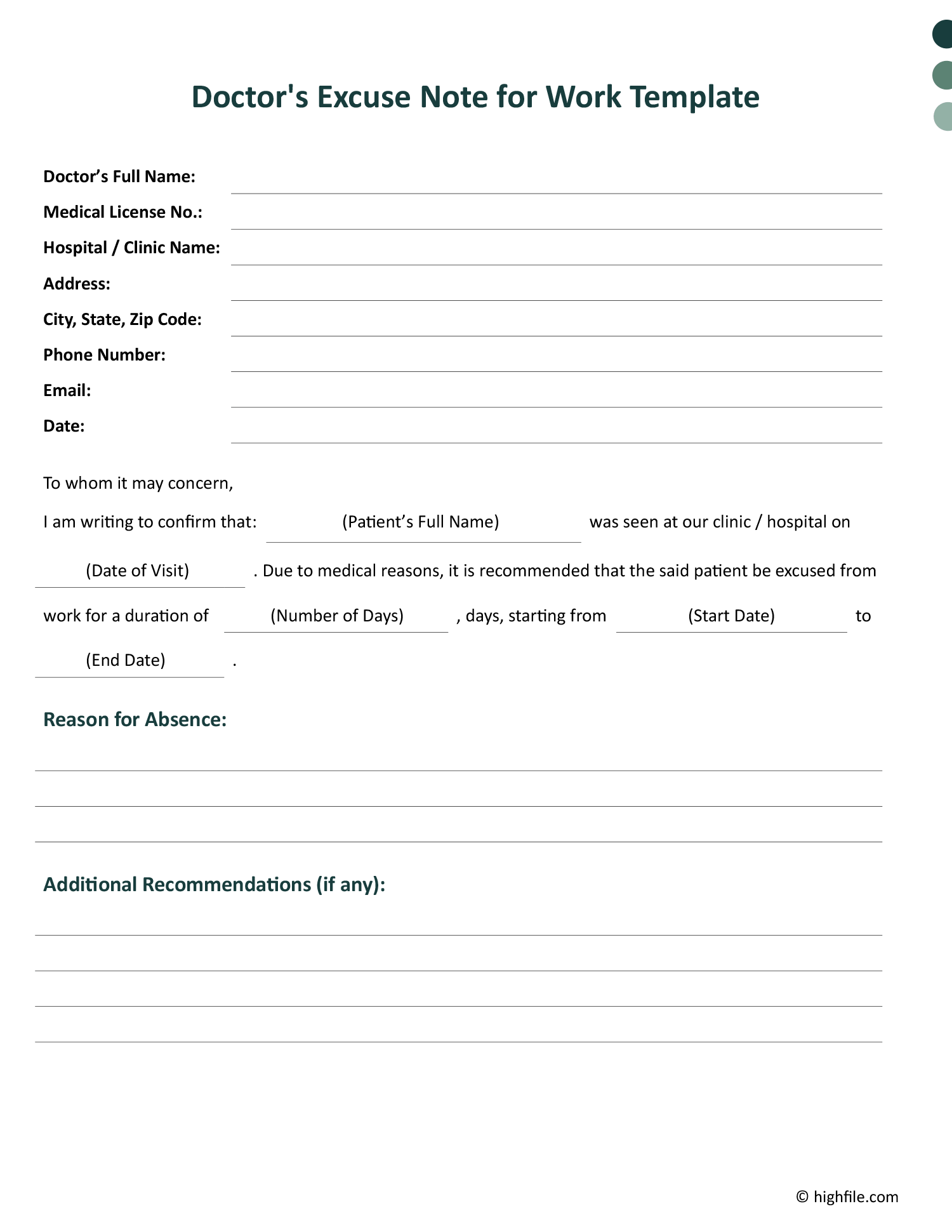 Doctor's Note Templates - Word | Google Docs | Editable PDF doctor-s-note-templates-word-google-docs-editable-pdf