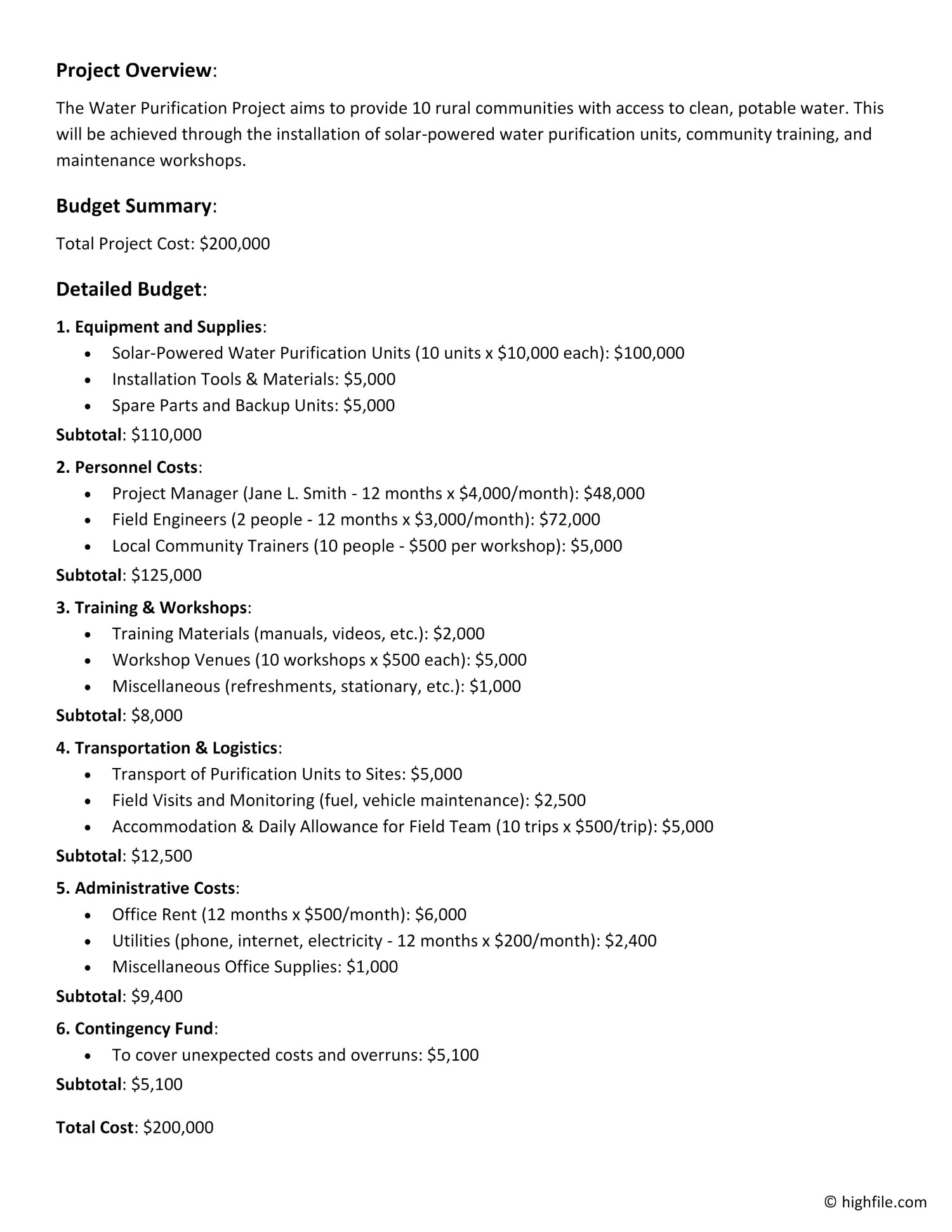 Grant Proposal Budget Template Word Google Docs Highfile Grant Proposal Budget Template Word Google Docs Highfile