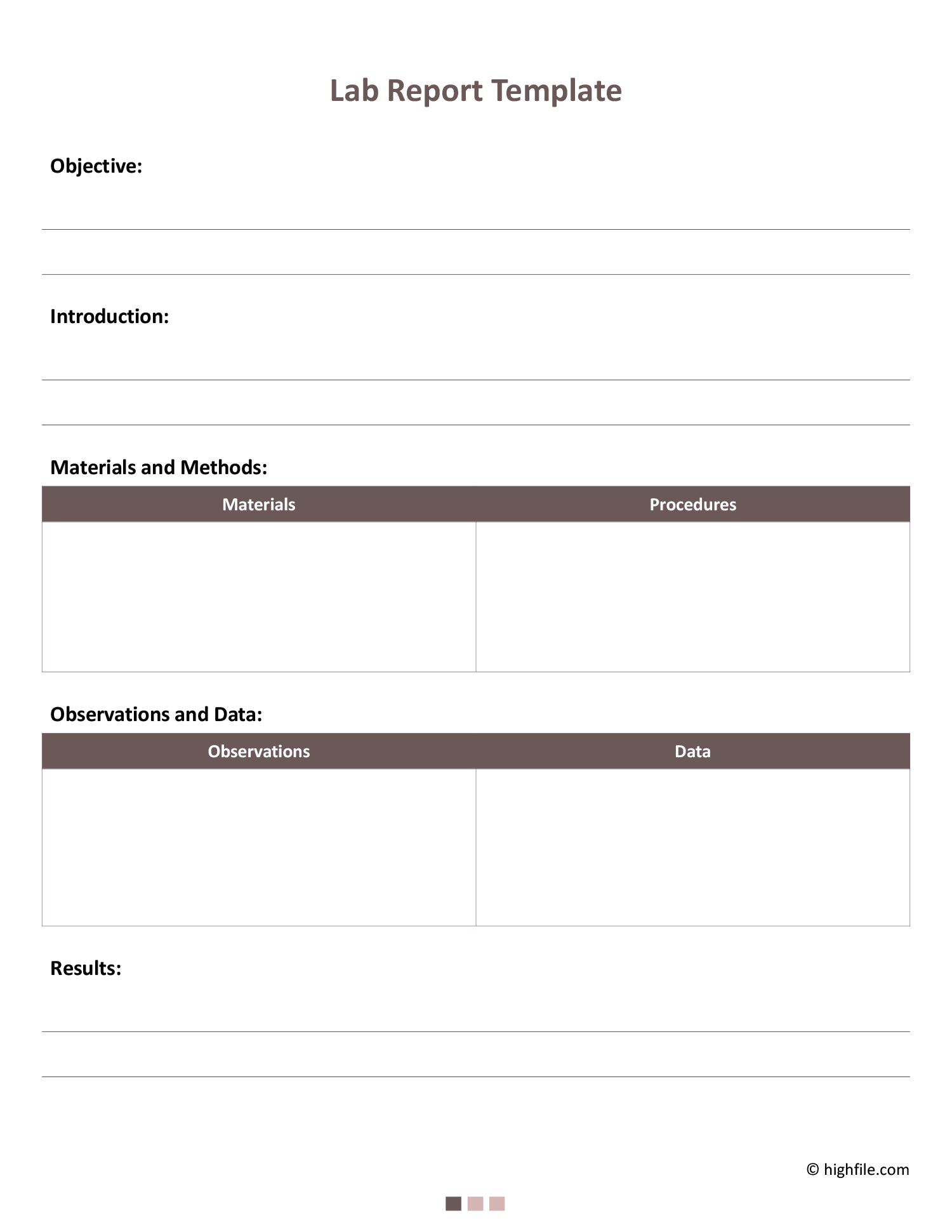 Lab Report Template Word Google Docs Highfile