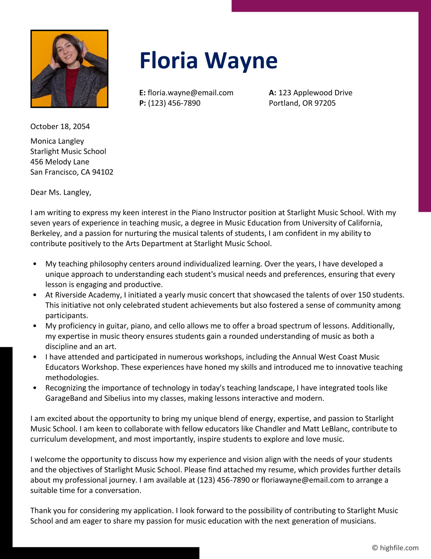 Simple Cover Letter Template Word Google Docs Highfile Simple Cover Letter Template Word Google Docs Highfile