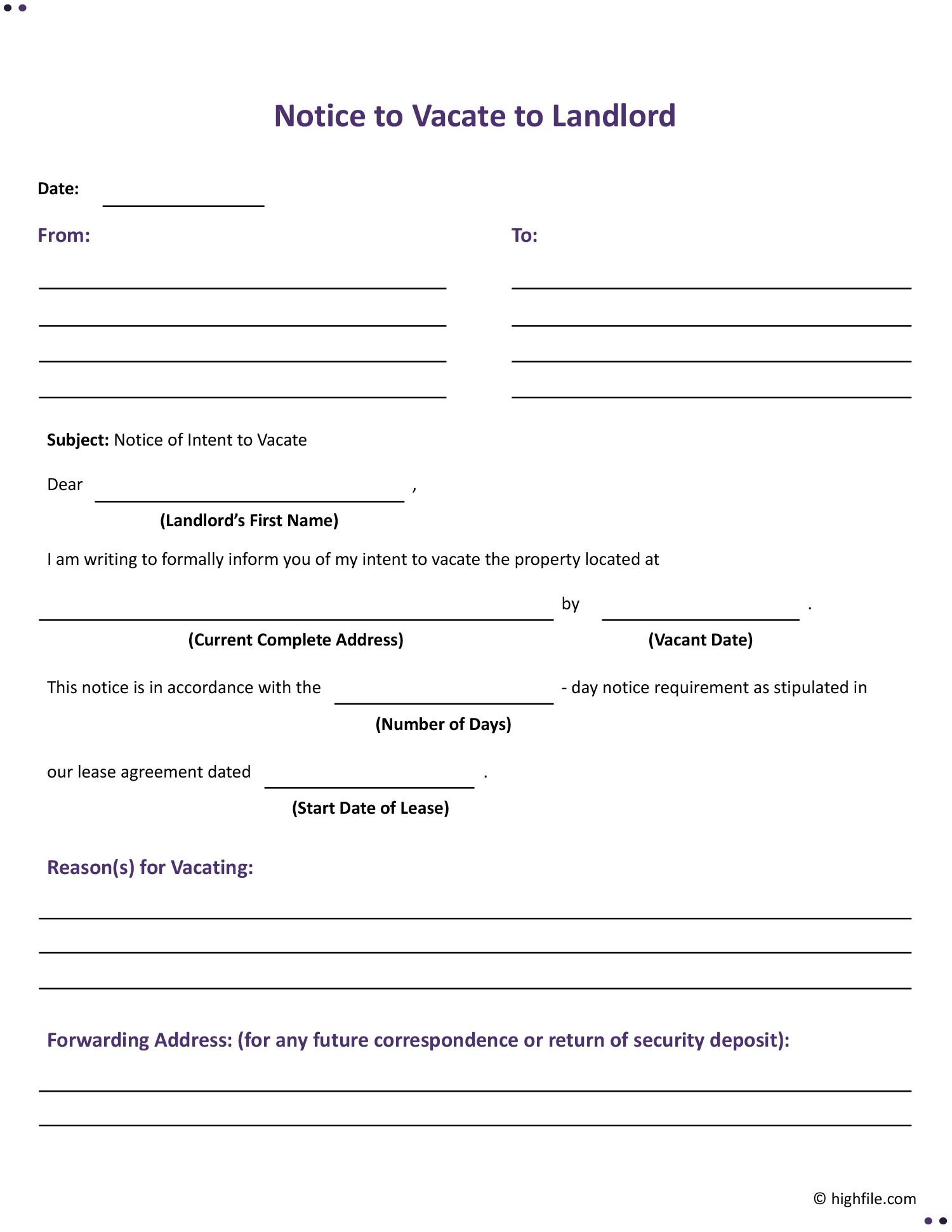 Free Editable Notice Templates - Highfile free-editable-notice-templates-highfile