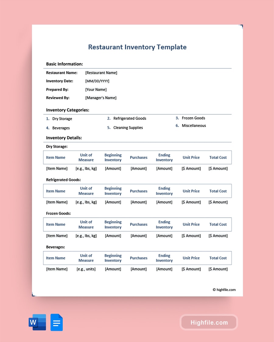 Classroom Inventory Template Word Google Docs Highfile Classroom Inventory Template Word Google Docs Highfile