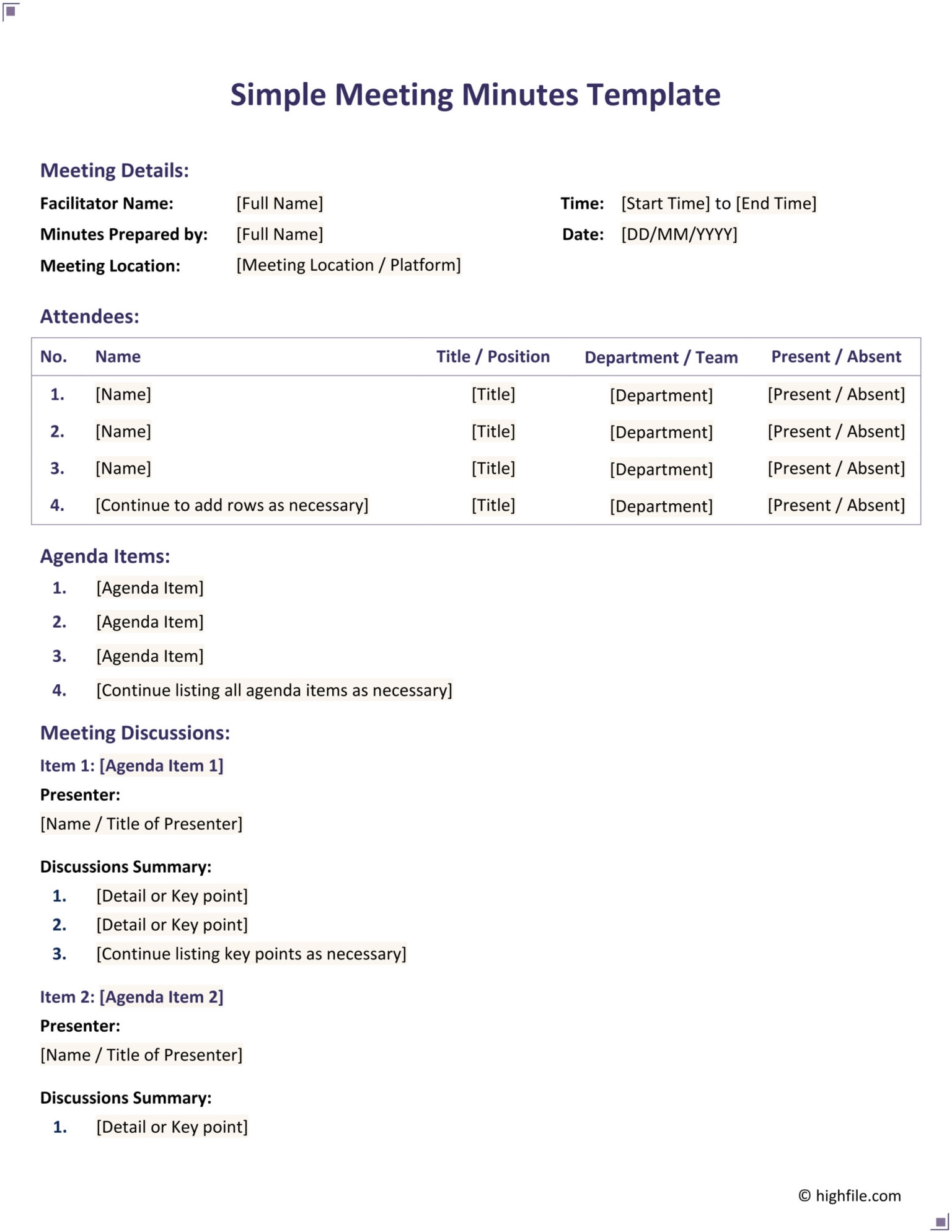 Corporate Meeting Minutes Template Word Google Docs Highfile corporate-meeting-minutes-template-word-google-docs-highfile