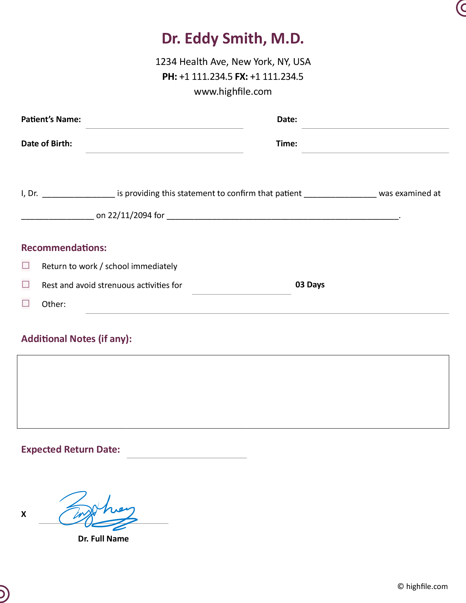 Doctor's Note Templates - Word | Google Docs | Editable PDF