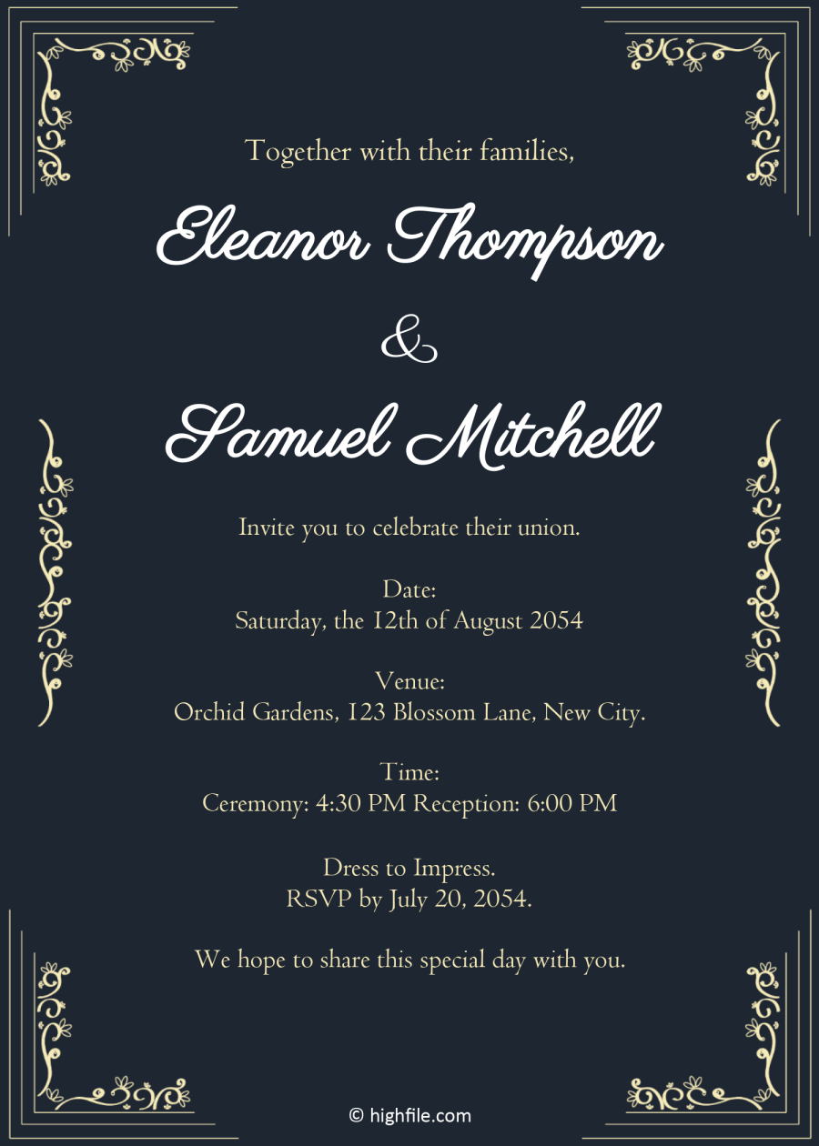 How to Write Time on Wedding Invitation: 7 Steps (with Examples) - Highfile