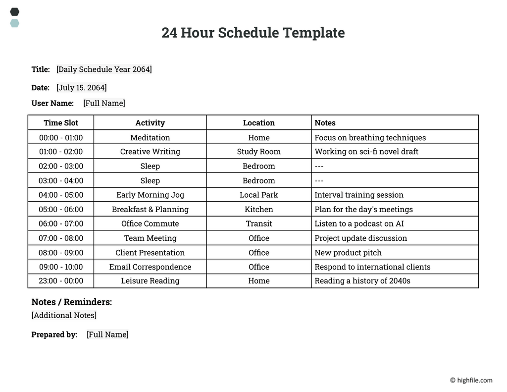 Panel Schedule Template Word Google Docs Highfile
