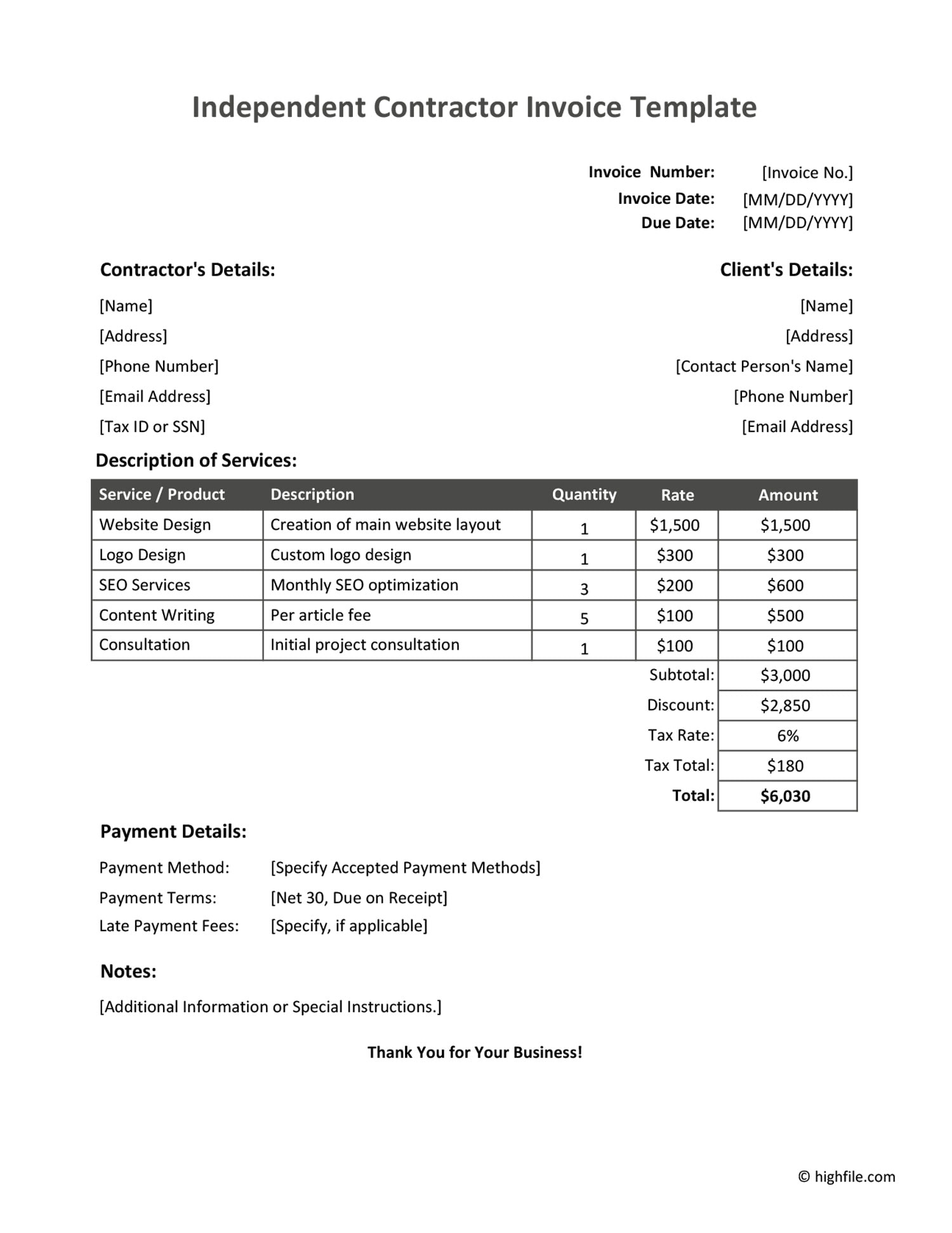 Invoice Template Word Google Docs Highfile Invoice Template Word Google Docs Highfile