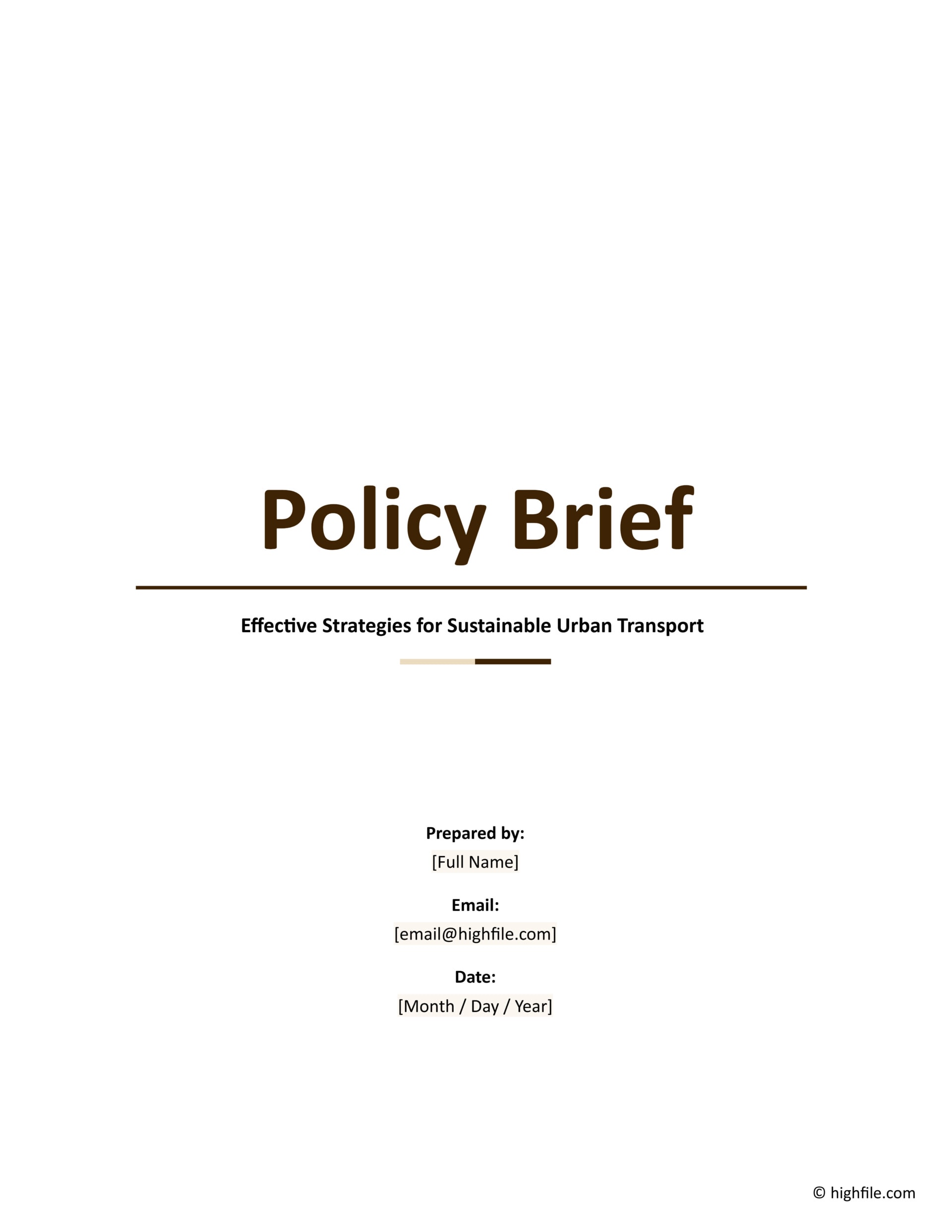 Policy Brief Template Word Google Docs Highfile Policy Brief Template Word Google Docs Highfile