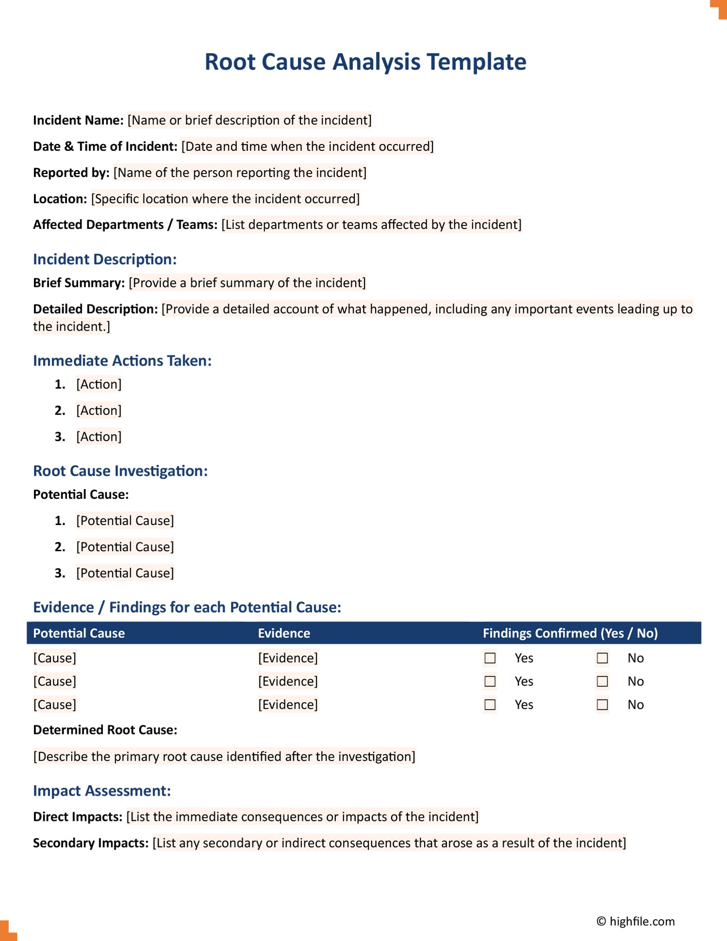 Root Cause Analysis Template Word Google Docs Highfile root-cause-analysis-template-word-google-docs-highfile