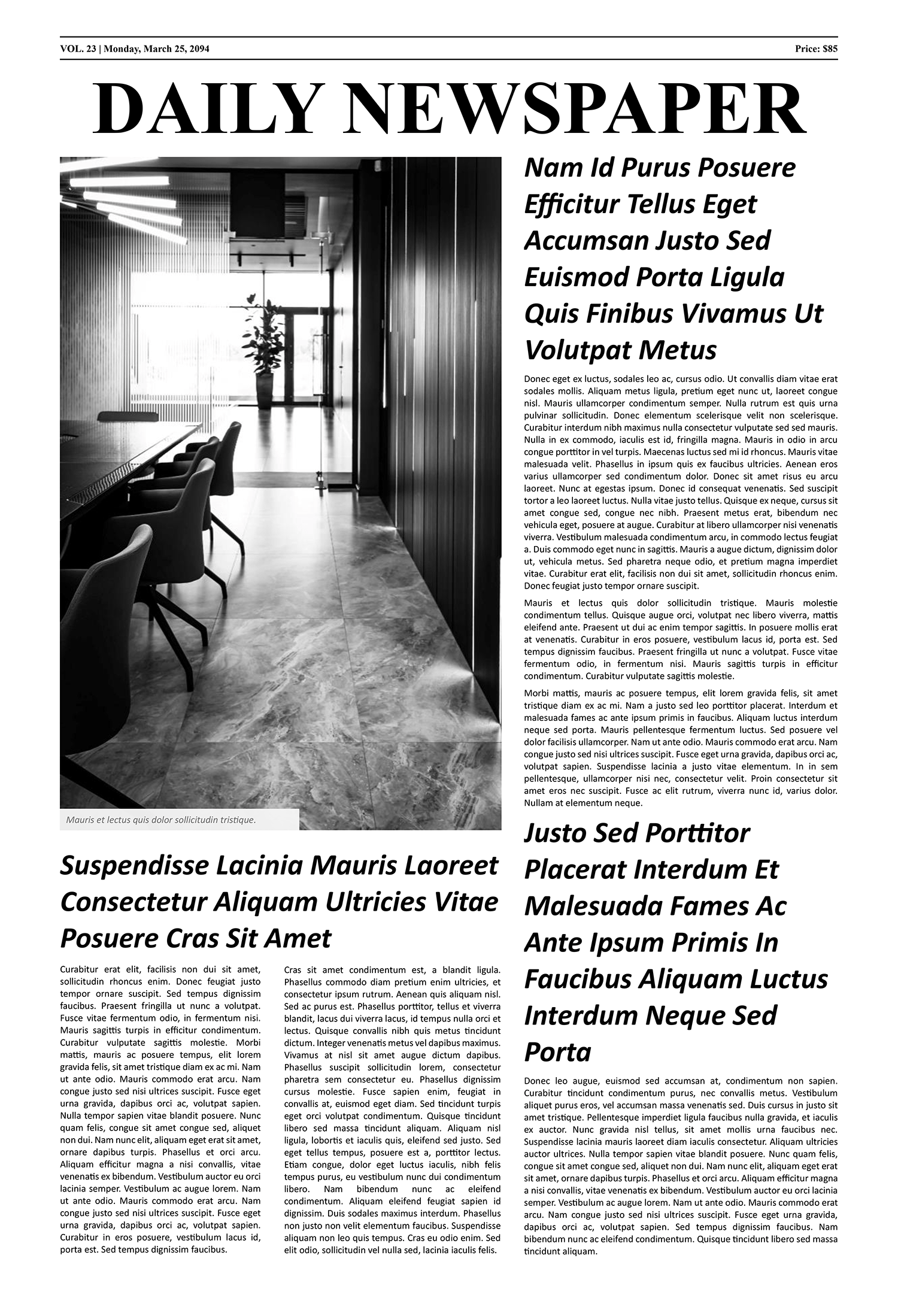Blank Newspaper Template Word Google Docs Highfile