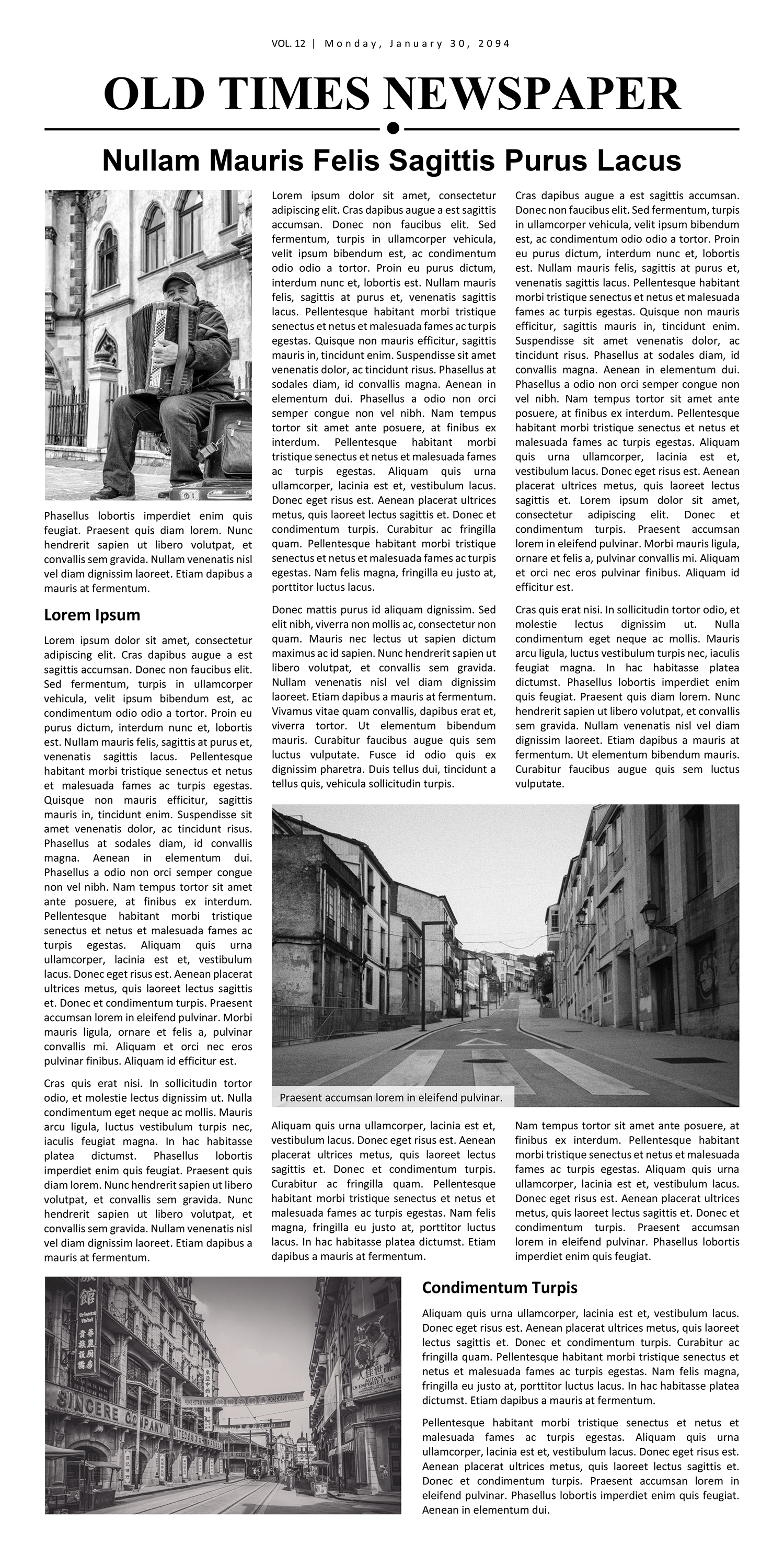 Blank Old Newspaper Template - Word | Google Docs - Highfile