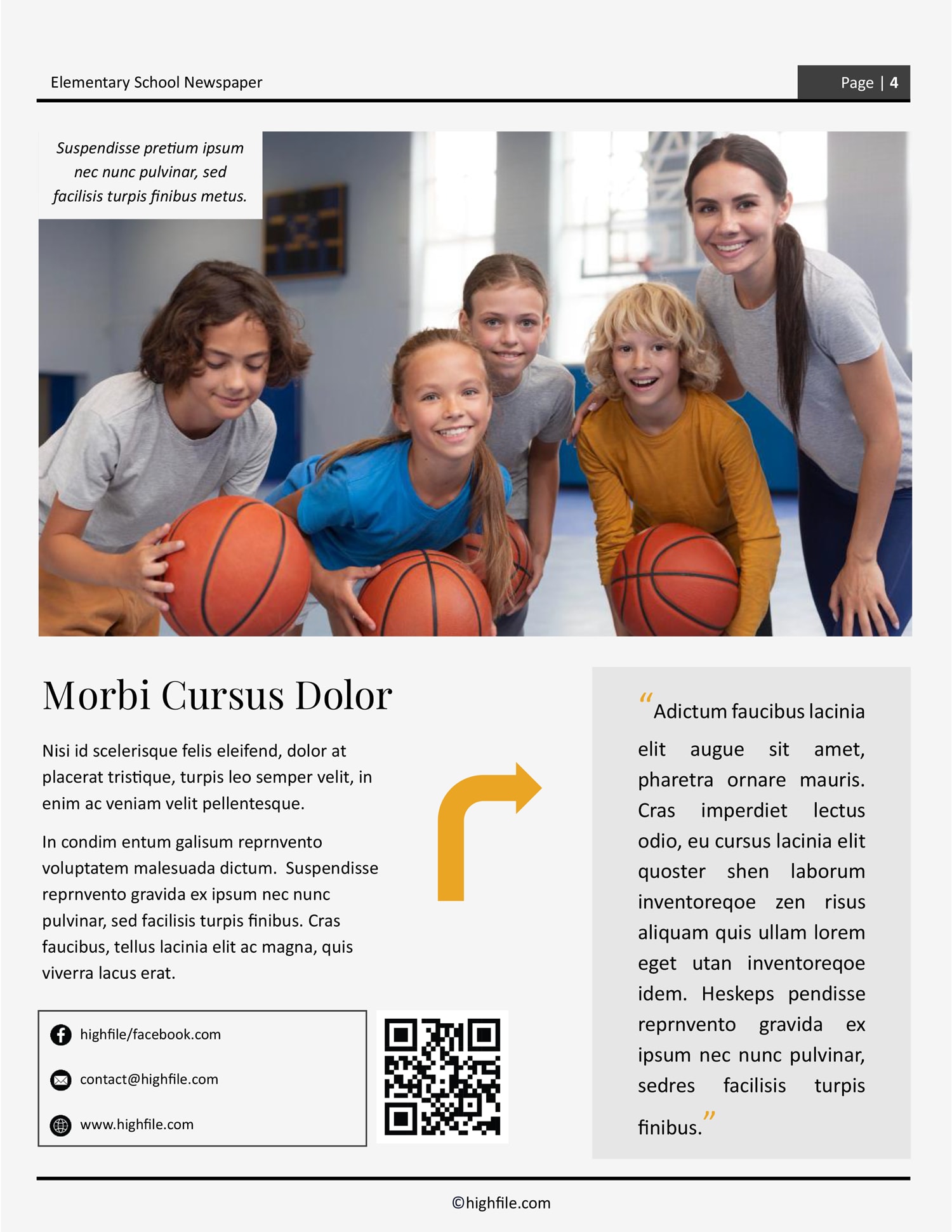 Simple Elementary School Newspaper Template Word Google Docs Highfile simple-elementary-school-newspaper-template-word-google-docs-highfile