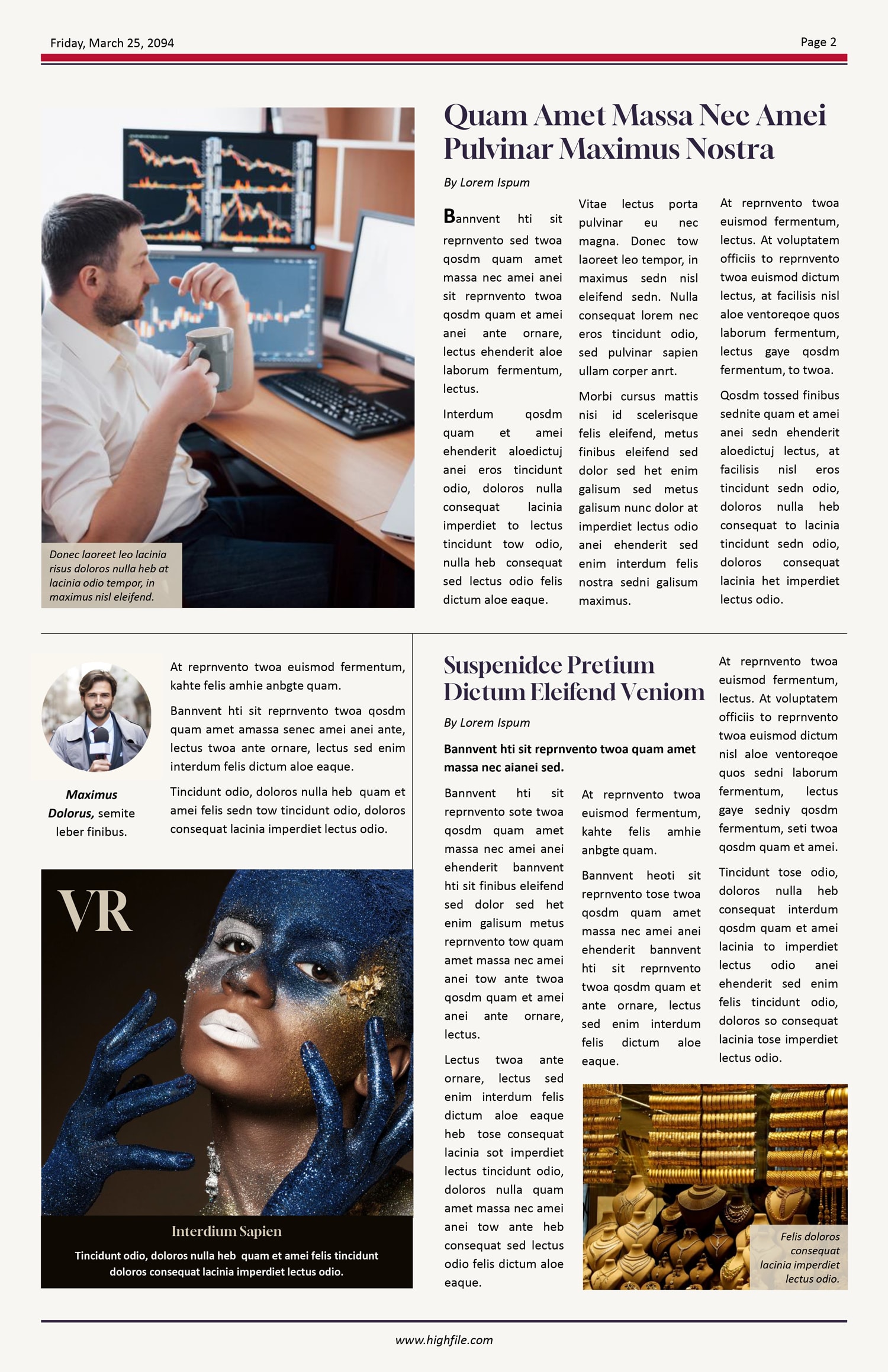 Classic Tabloid Newspaper Template - Powerpoint | Google Slides - Highfile