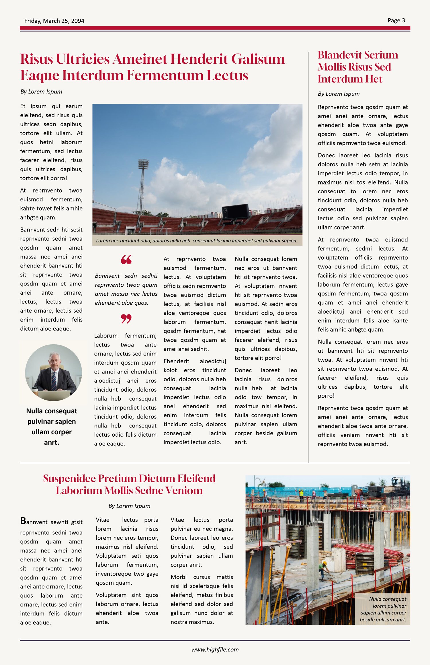 Classic Tabloid Newspaper Template - Powerpoint | Google Slides - Highfile