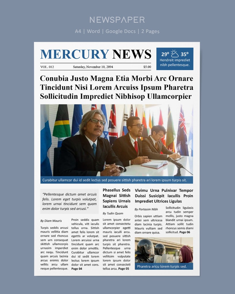 Business Newspaper Article Template Word Google Docs Highfile business-newspaper-article-template-word-google-docs-highfile