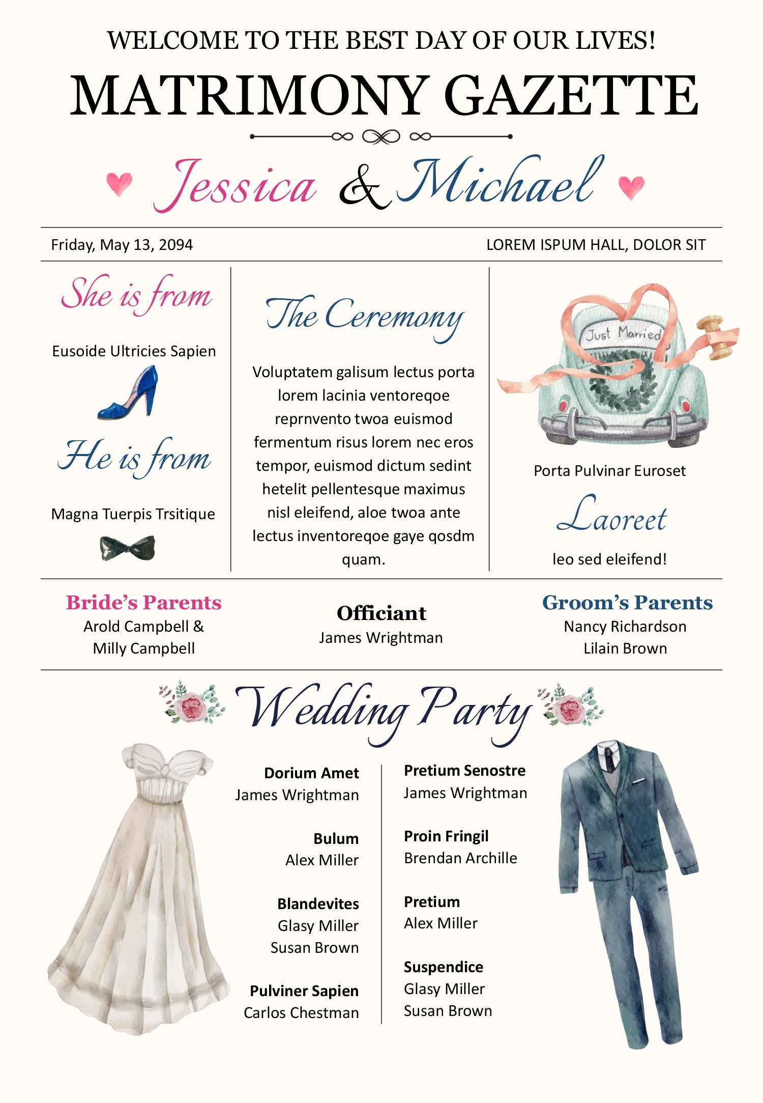 Infographic Wedding Program Template PowerPoint Google Slides Infographic Wedding Program Template PowerPoint Google Slides
